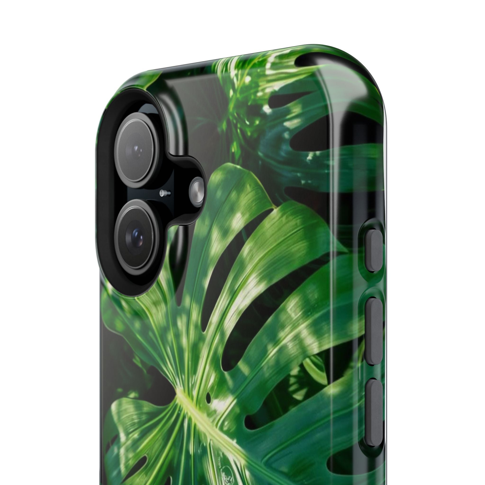 Samsung and iPhone Monstera Leaf Pattern Phone Case Impact-Resistant