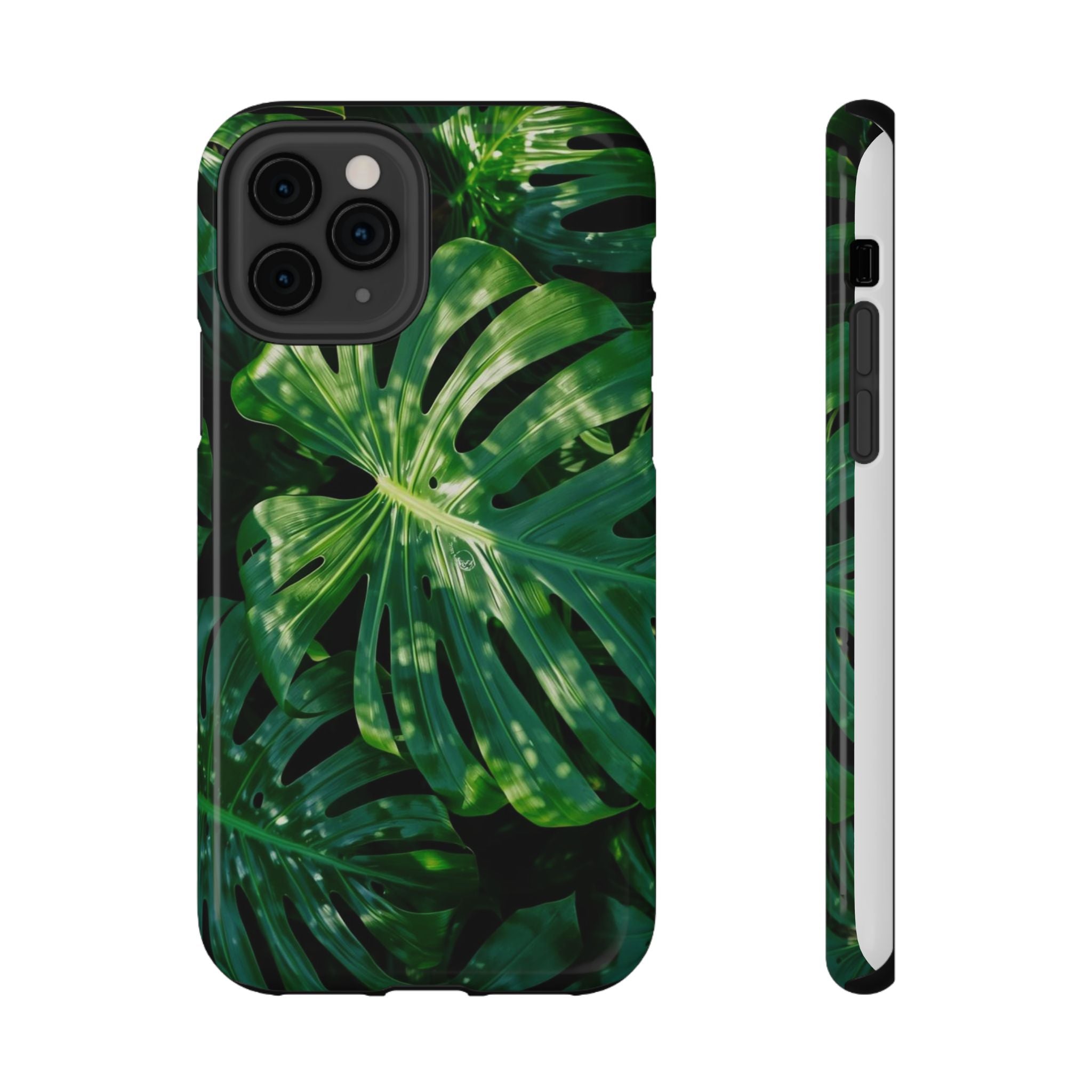 Samsung and iPhone Monstera Leaf Pattern Phone Case | Impact-Resistant Case