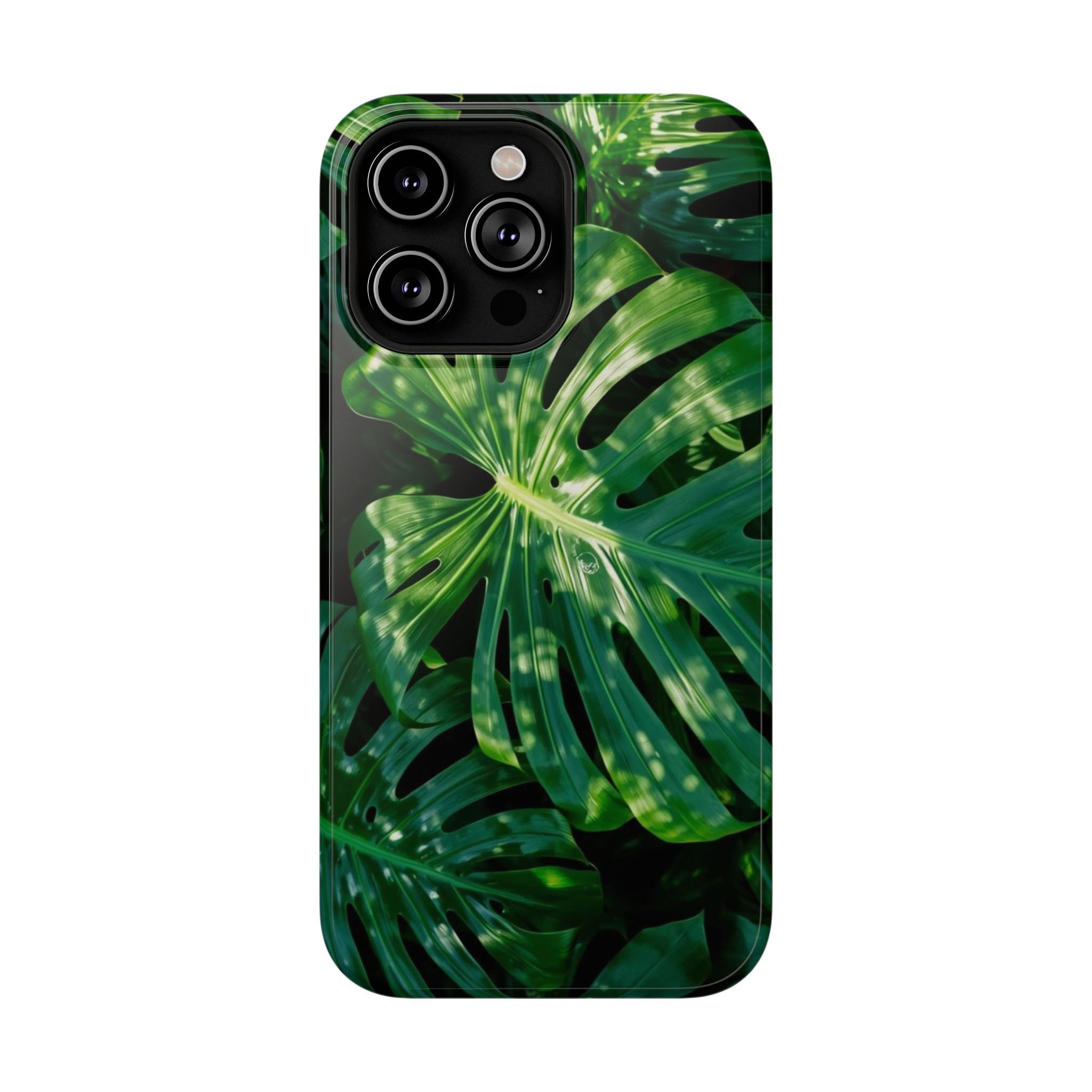 Samsung and iPhone Monstera Leaf Pattern Phone Case | Impact-Resistant Case