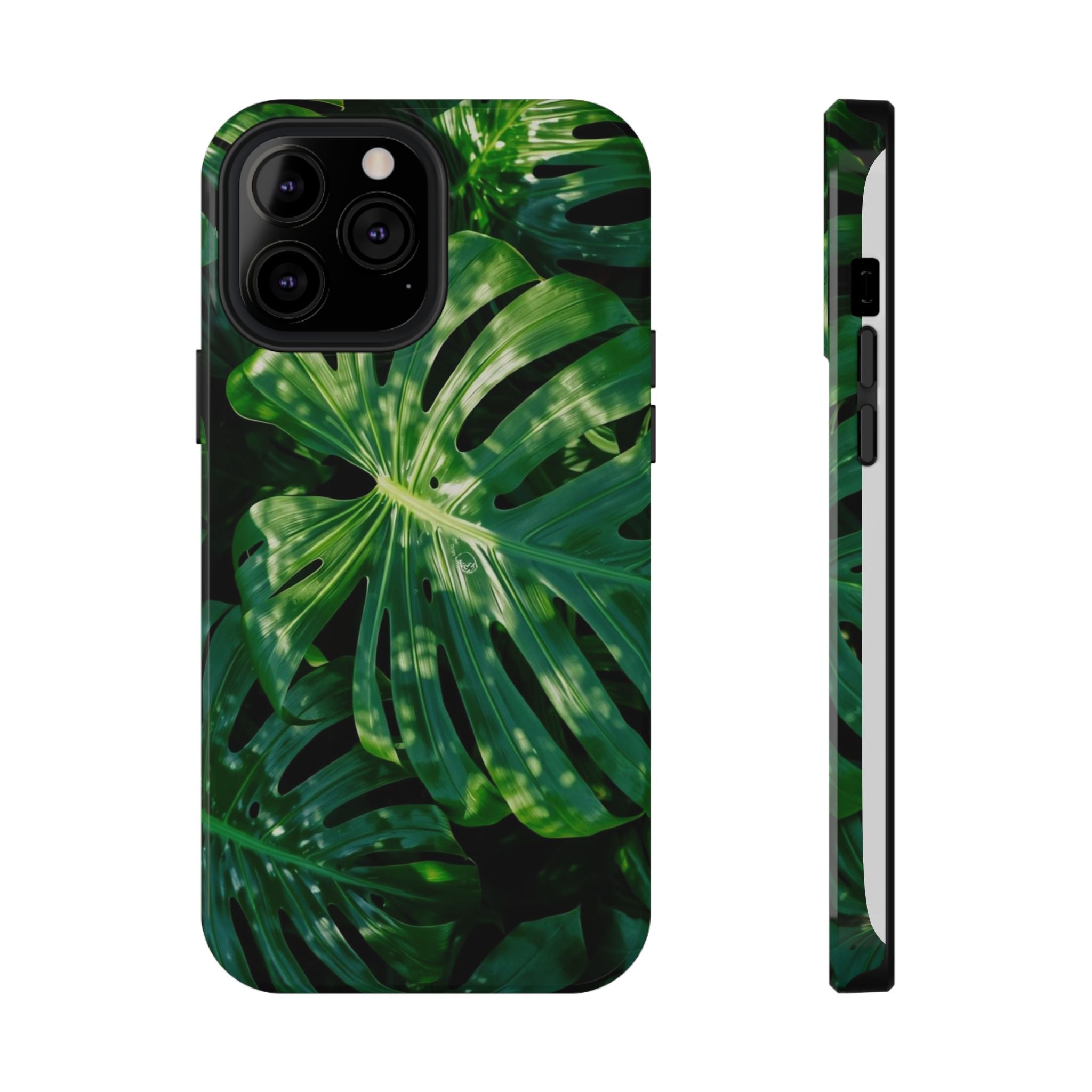 Samsung and iPhone Monstera Leaf Pattern Phone Case | Impact-Resistant Case