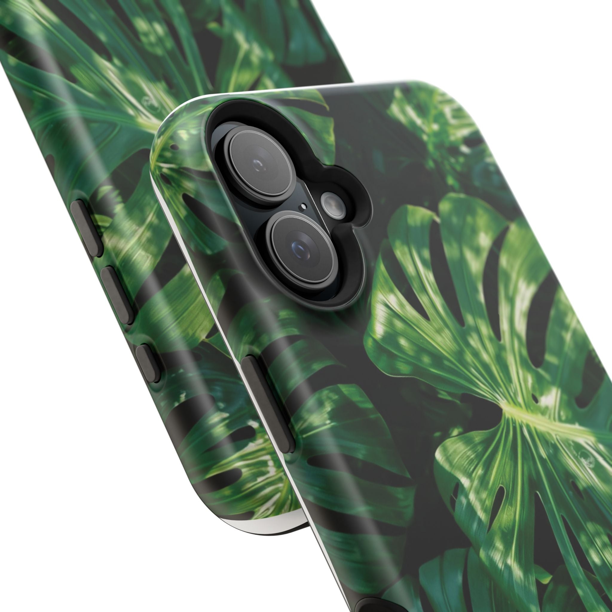 Magnetic iPhone Monstera Leaf Phone Case | Tropical Botanical Magnetic Impact-Resistant Case