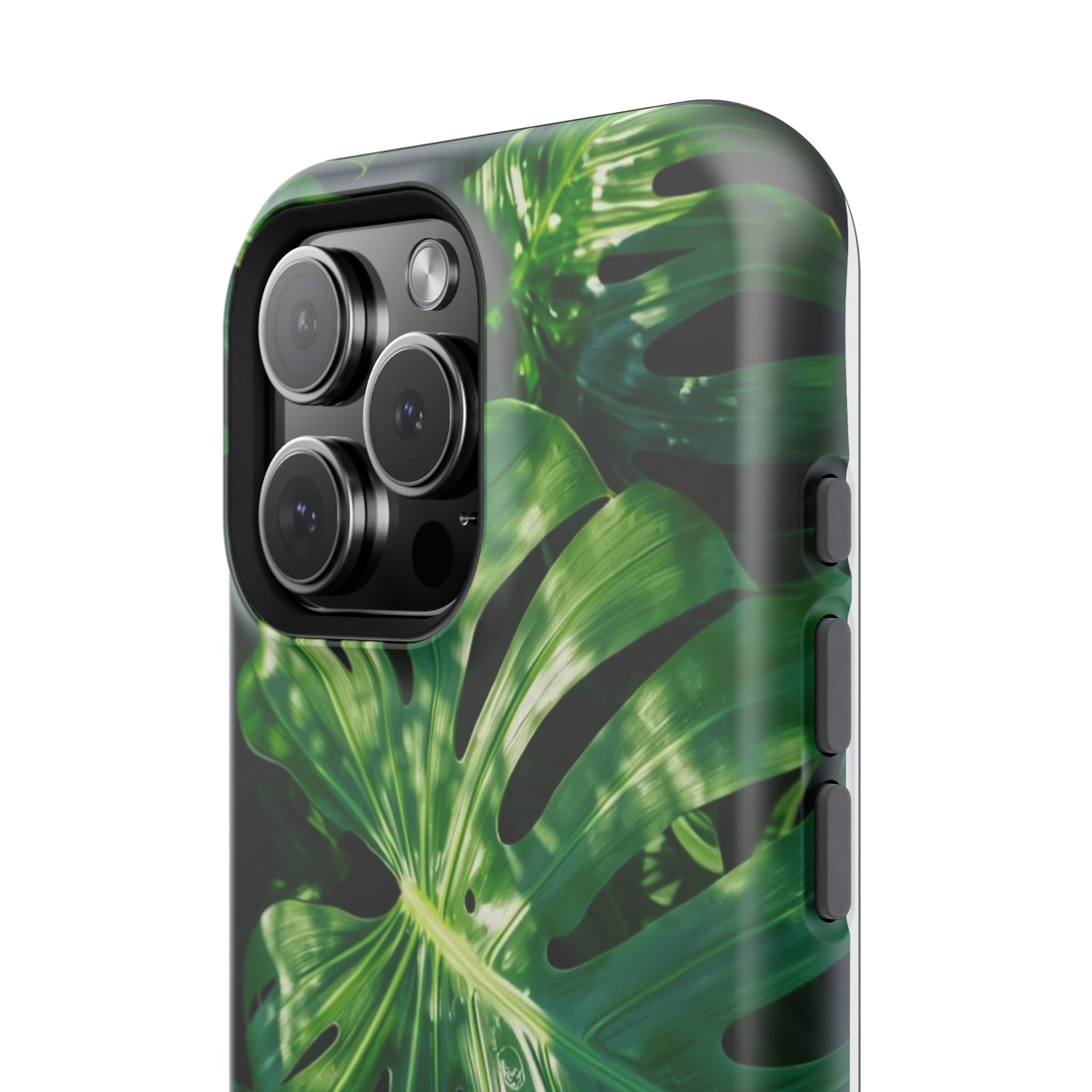 Samsung and iPhone Monstera Leaf Pattern Phone Case | Impact-Resistant Case
