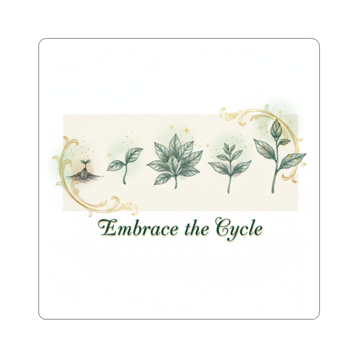 Embrace the Cycle Kiss-Cut Stickers | moon phases, ritual calendar