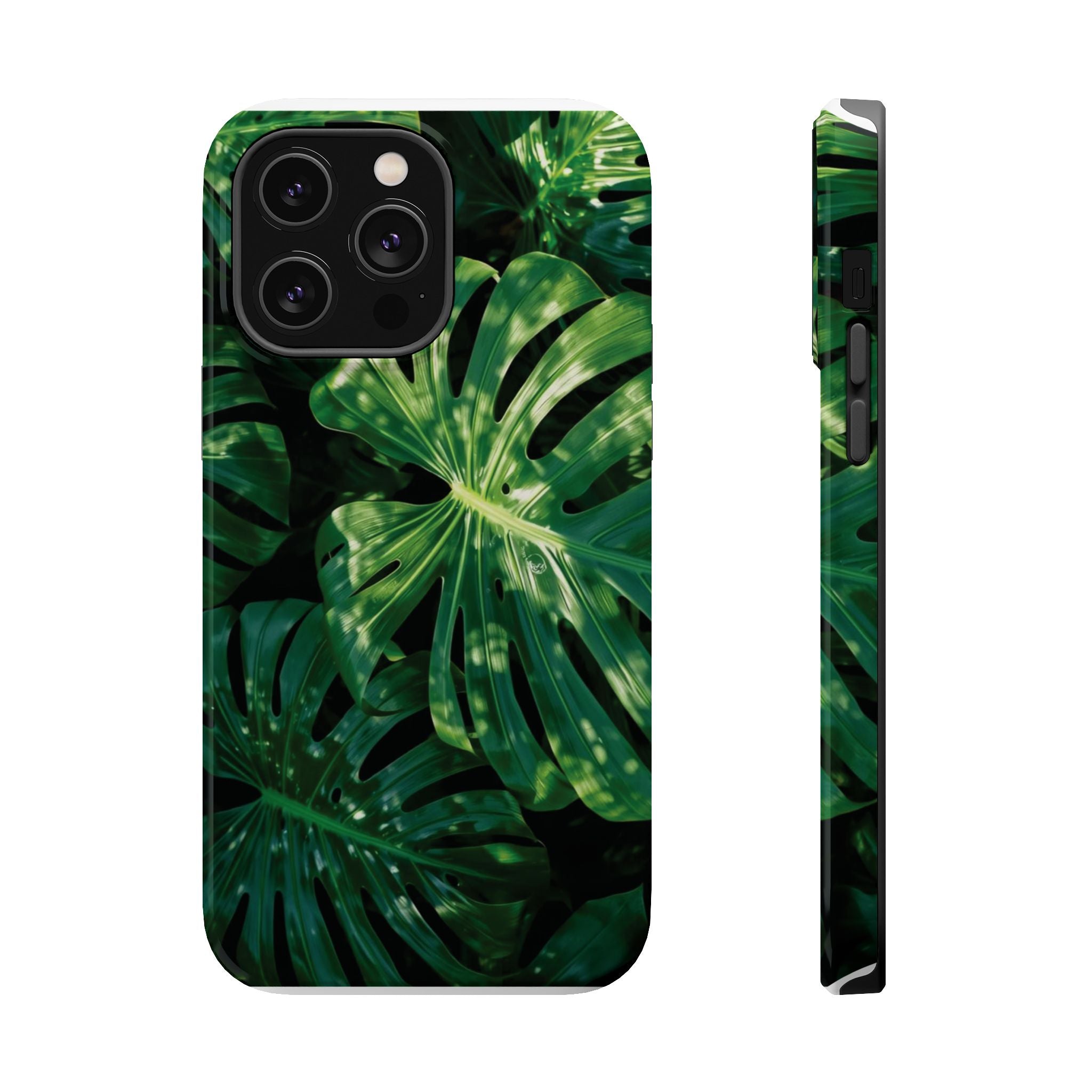 Magnetic iPhone Monstera Leaf Phone Case | Tropical Botanical Magnetic Impact-Resistant Case