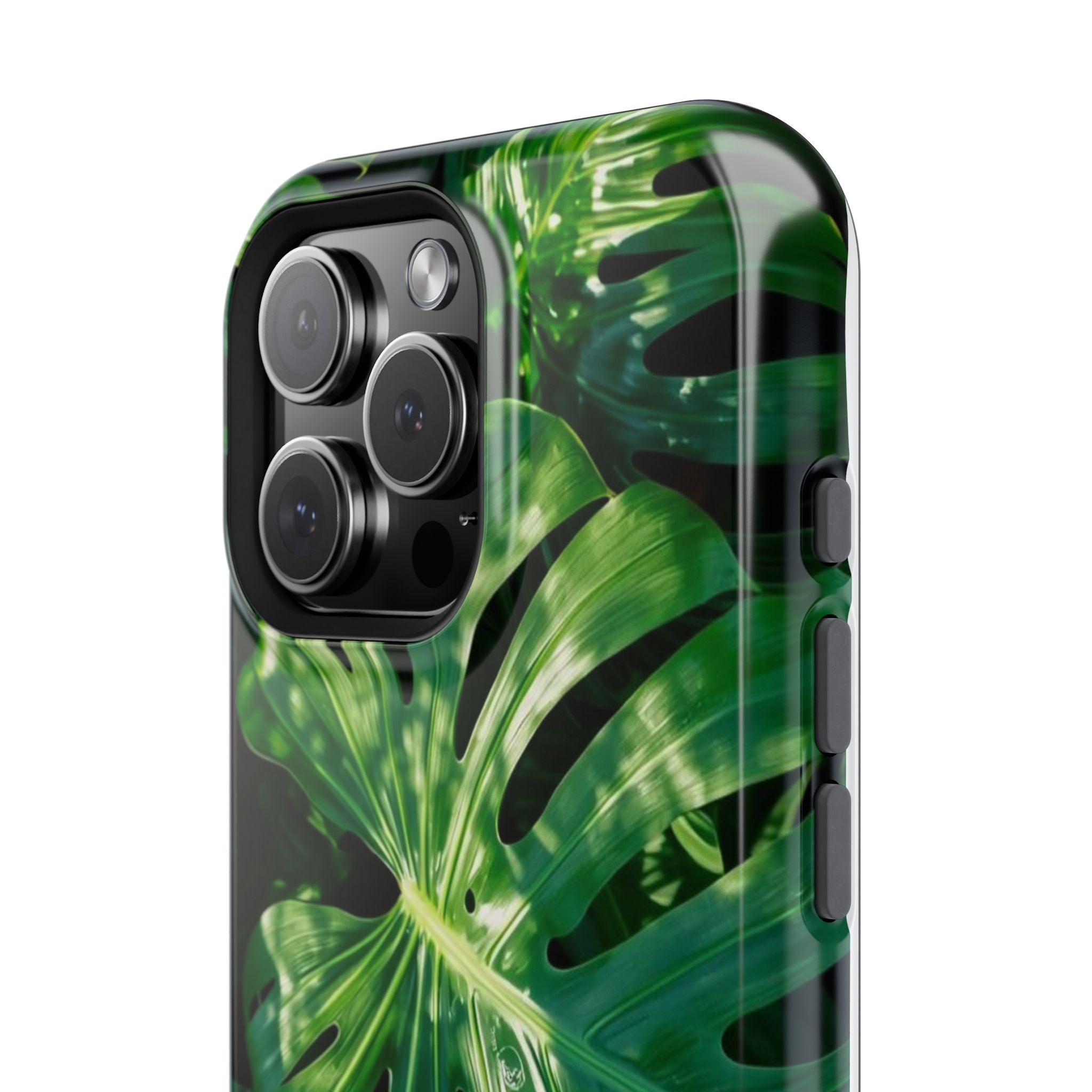Samsung and iPhone Monstera Leaf Pattern Phone Case | Impact-Resistant Case