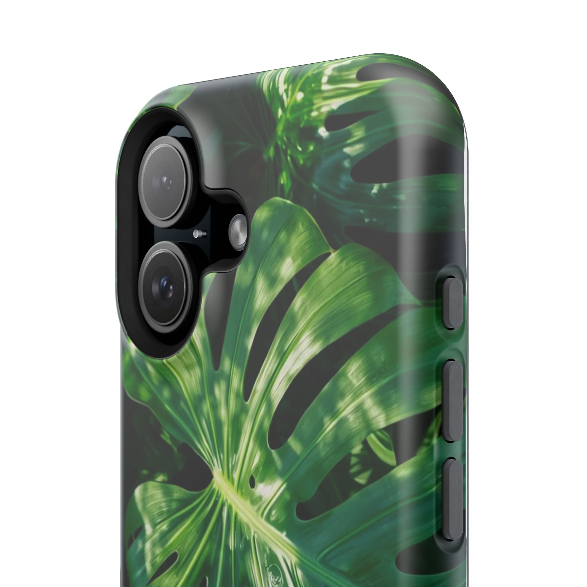 Samsung and iPhone Monstera Leaf Pattern Phone Case Impact-Resistant