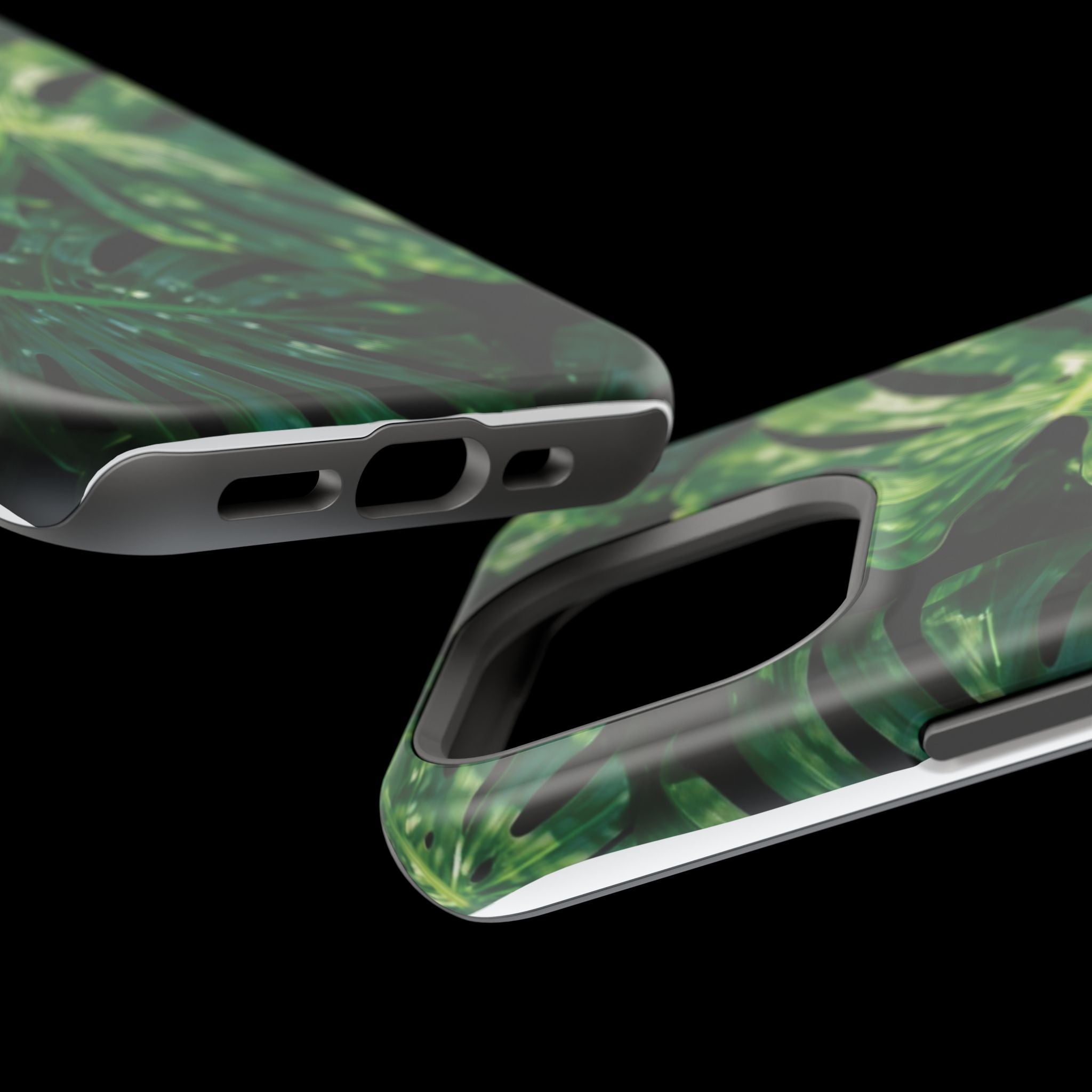 Magnetic iPhone Monstera Leaf Phone Case | Tropical Botanical Magnetic Impact-Resistant Case