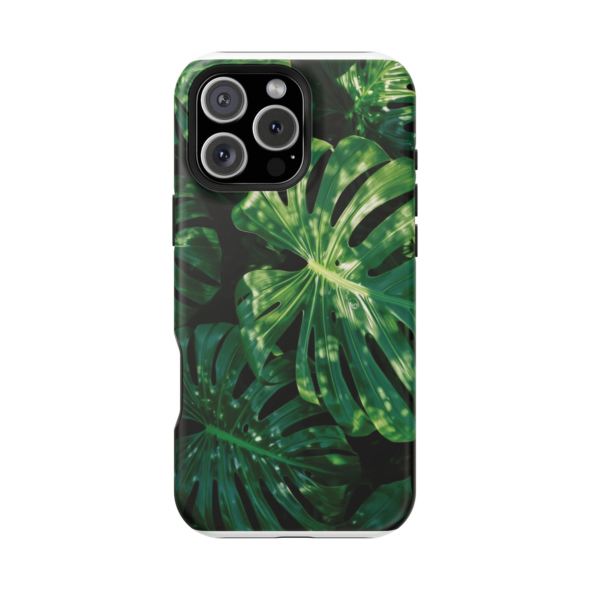 Magnetic iPhone Monstera Leaf Phone Case | Tropical Botanical Magnetic Impact-Resistant Case