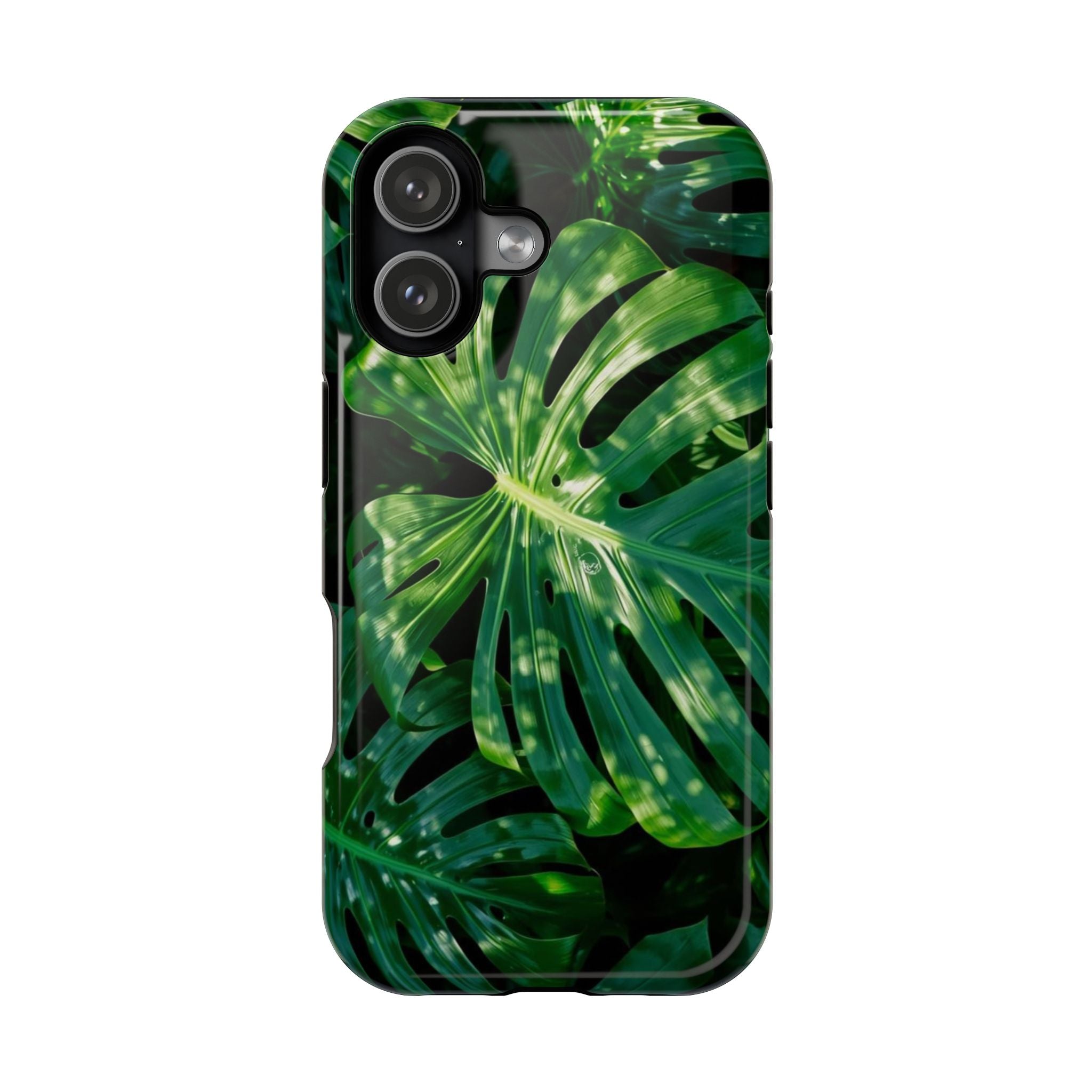 Samsung and iPhone Monstera Leaf Pattern Phone Case | Impact-Resistant Case