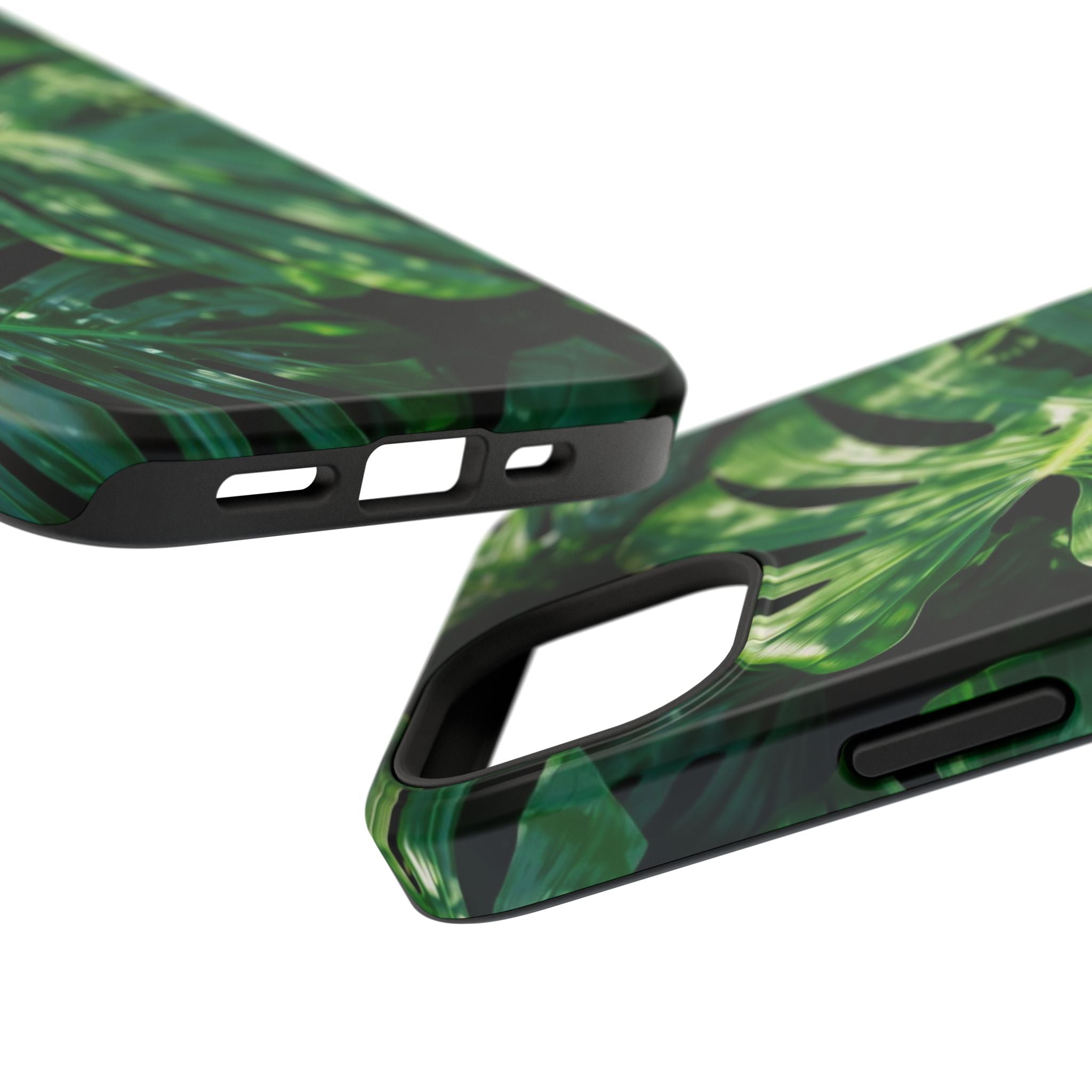 Samsung and iPhone Monstera Leaf Pattern Phone Case | Impact-Resistant Case