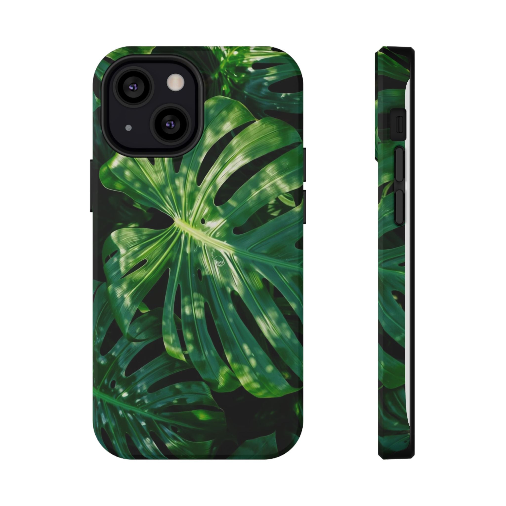 Samsung and iPhone Monstera Leaf Pattern Phone Case Impact-Resistant