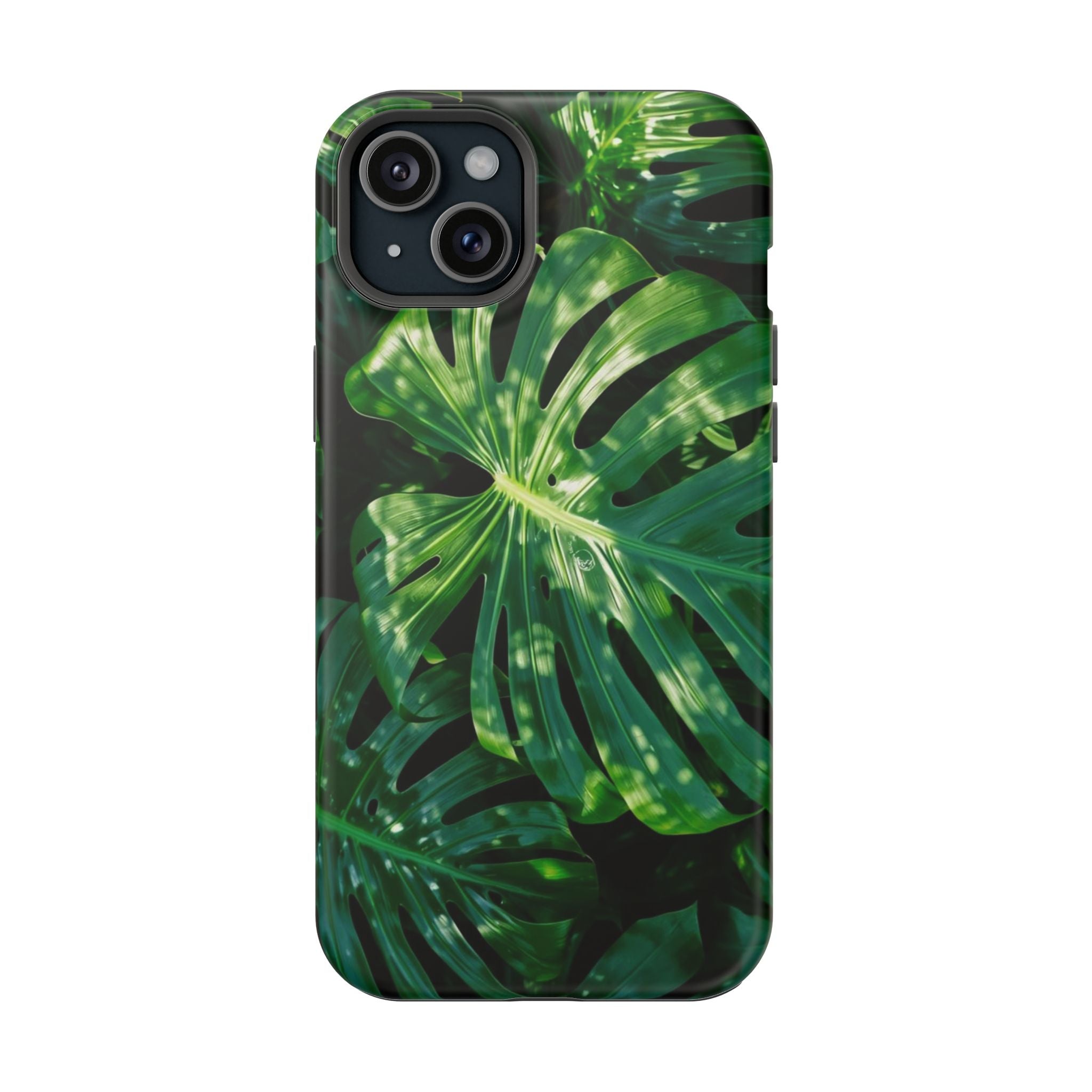 Samsung and iPhone Monstera Leaf Pattern Phone Case Impact-Resistant