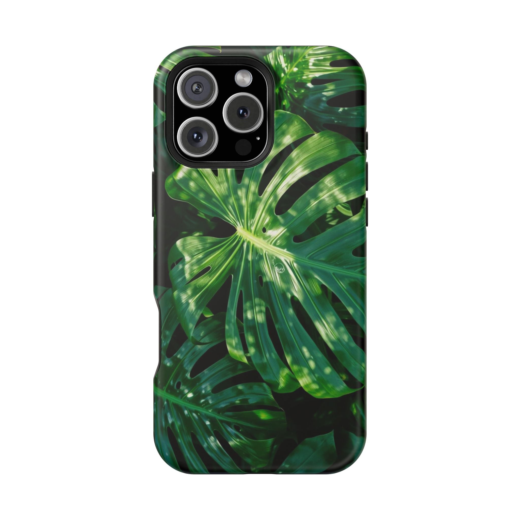 Samsung and iPhone Monstera Leaf Pattern Phone Case | Impact-Resistant Case