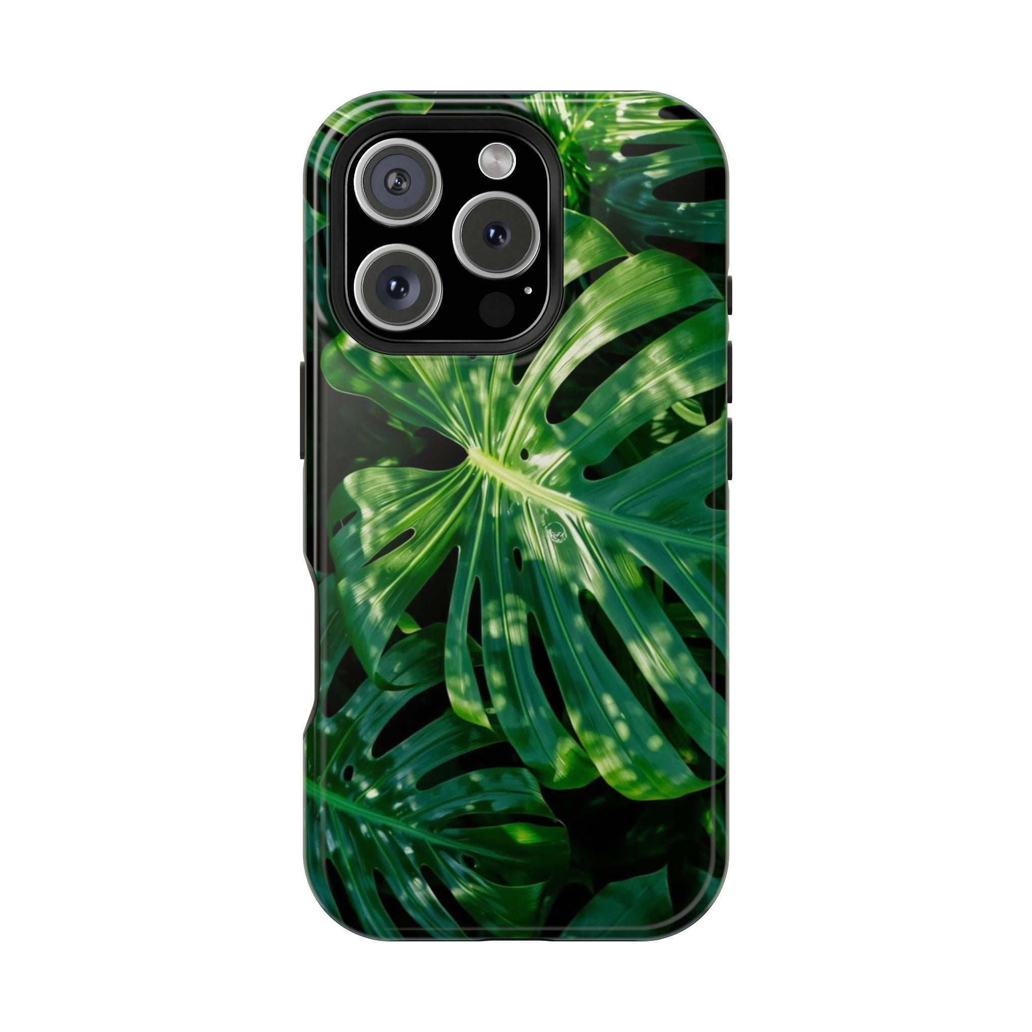 Samsung and iPhone Monstera Leaf Pattern Phone Case Impact-Resistant