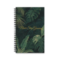 Never Stop Growing Spiral Journal | Tropical Leaves Notebook
