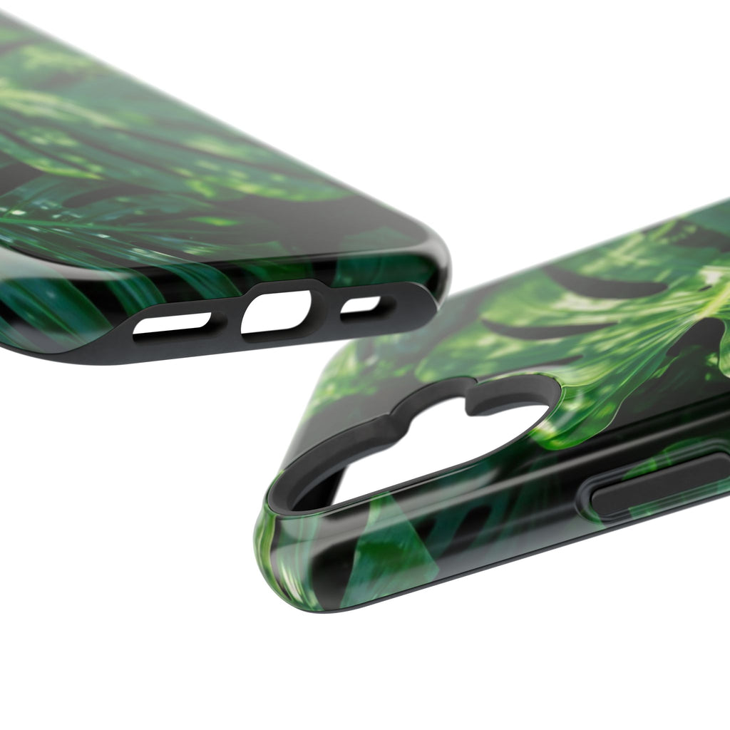 Samsung and iPhone Monstera Leaf Pattern Phone Case Impact-Resistant