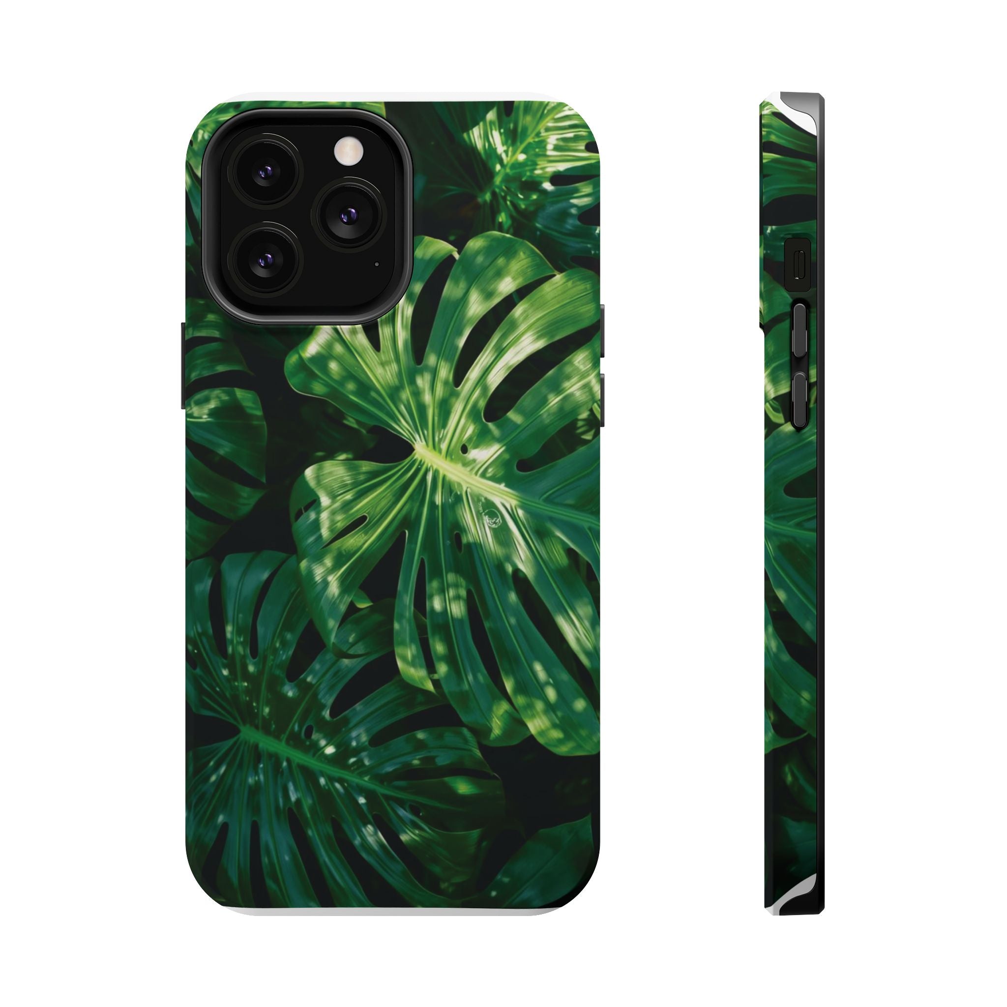 Magnetic iPhone Monstera Leaf Phone Case Impact-Resistant
