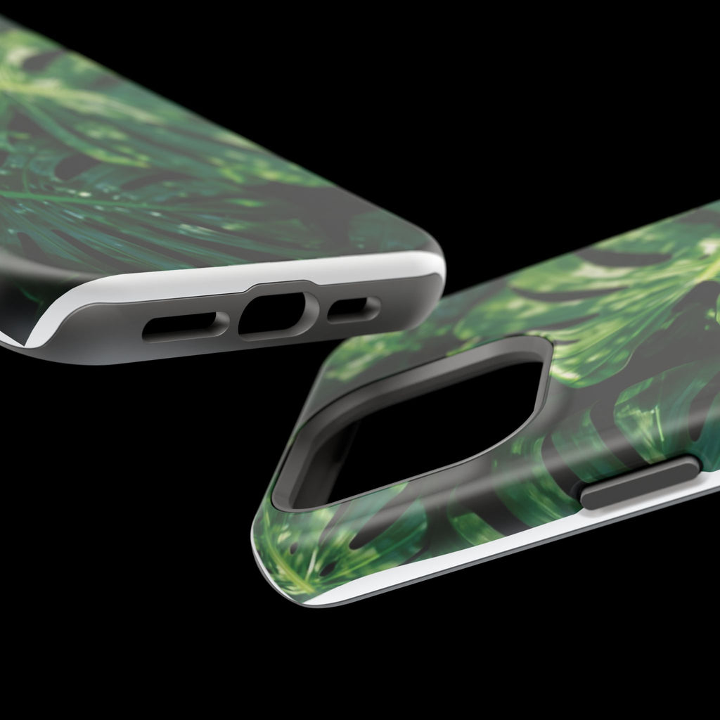 Magnetic iPhone Monstera Leaf Phone Case Impact-Resistant