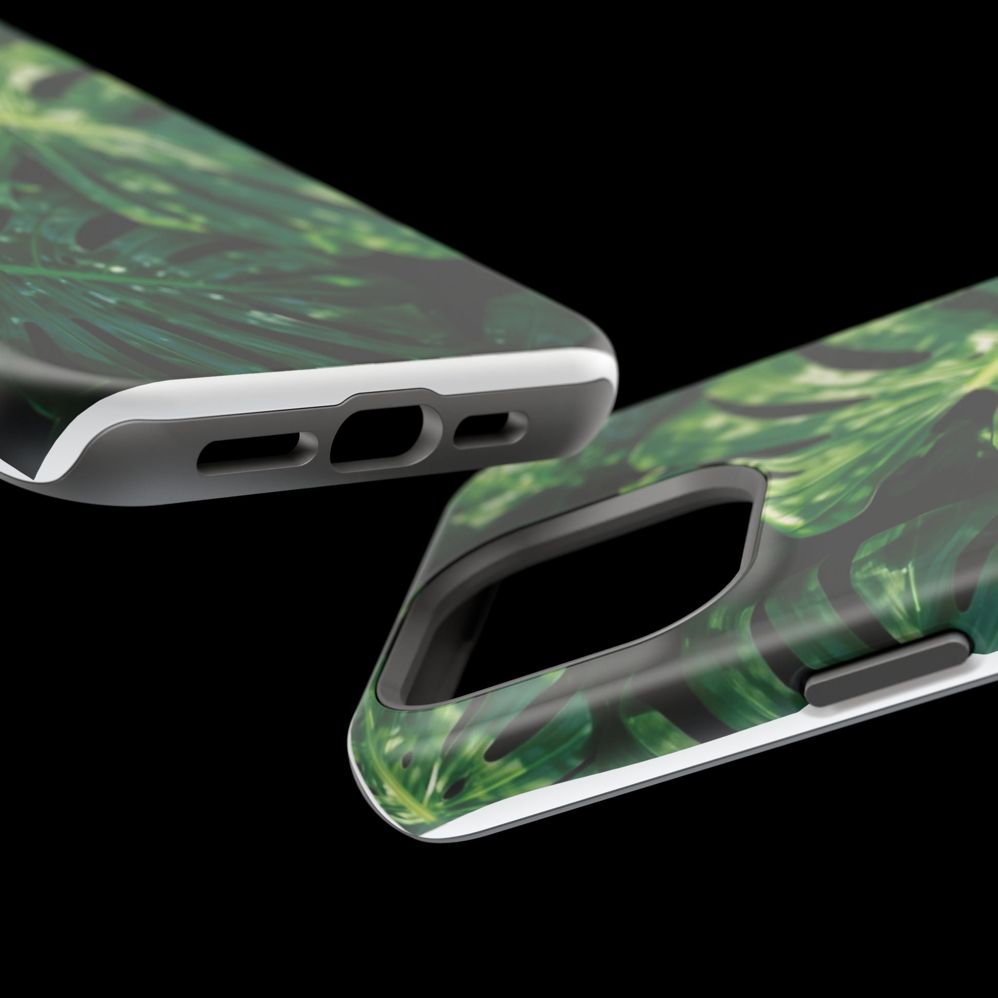 Magnetic iPhone Monstera Leaf Phone Case Impact-Resistant