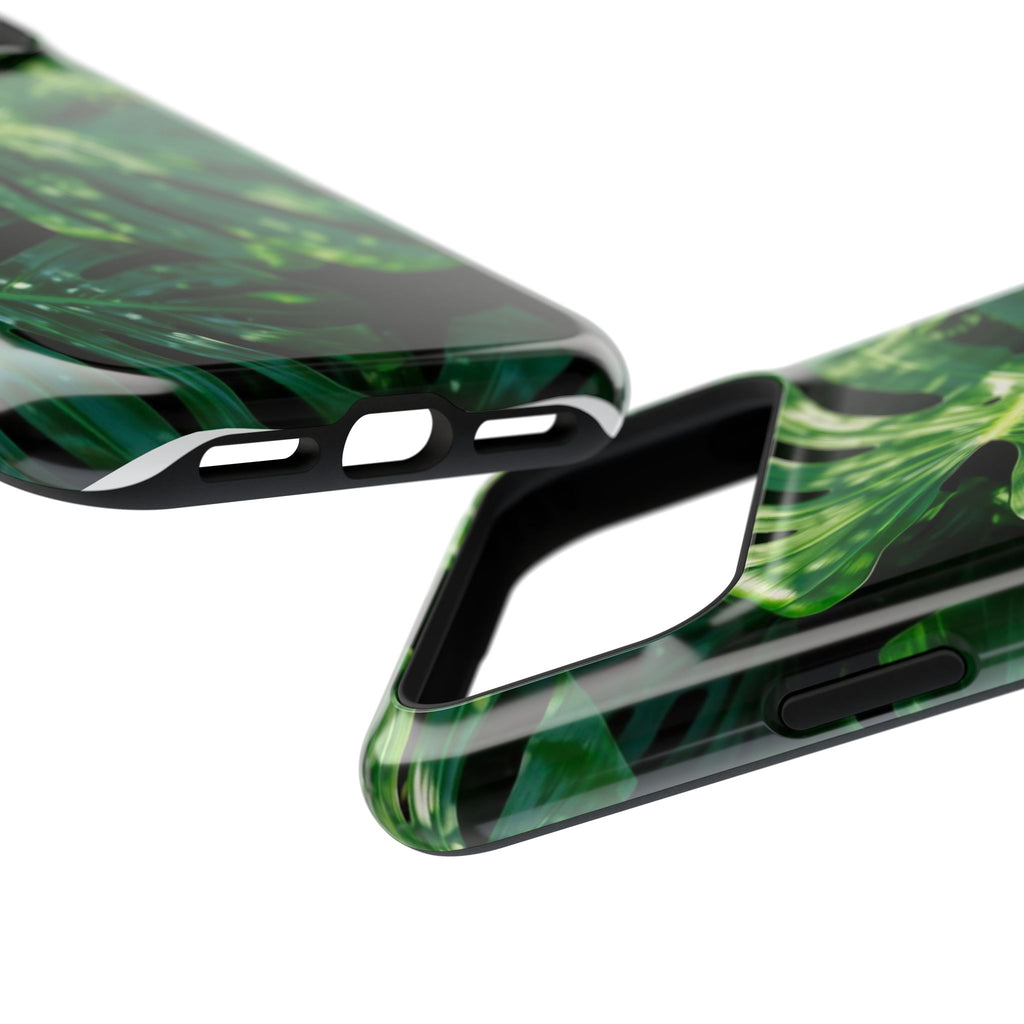 Samsung and iPhone Monstera Leaf Pattern Phone Case Impact-Resistant