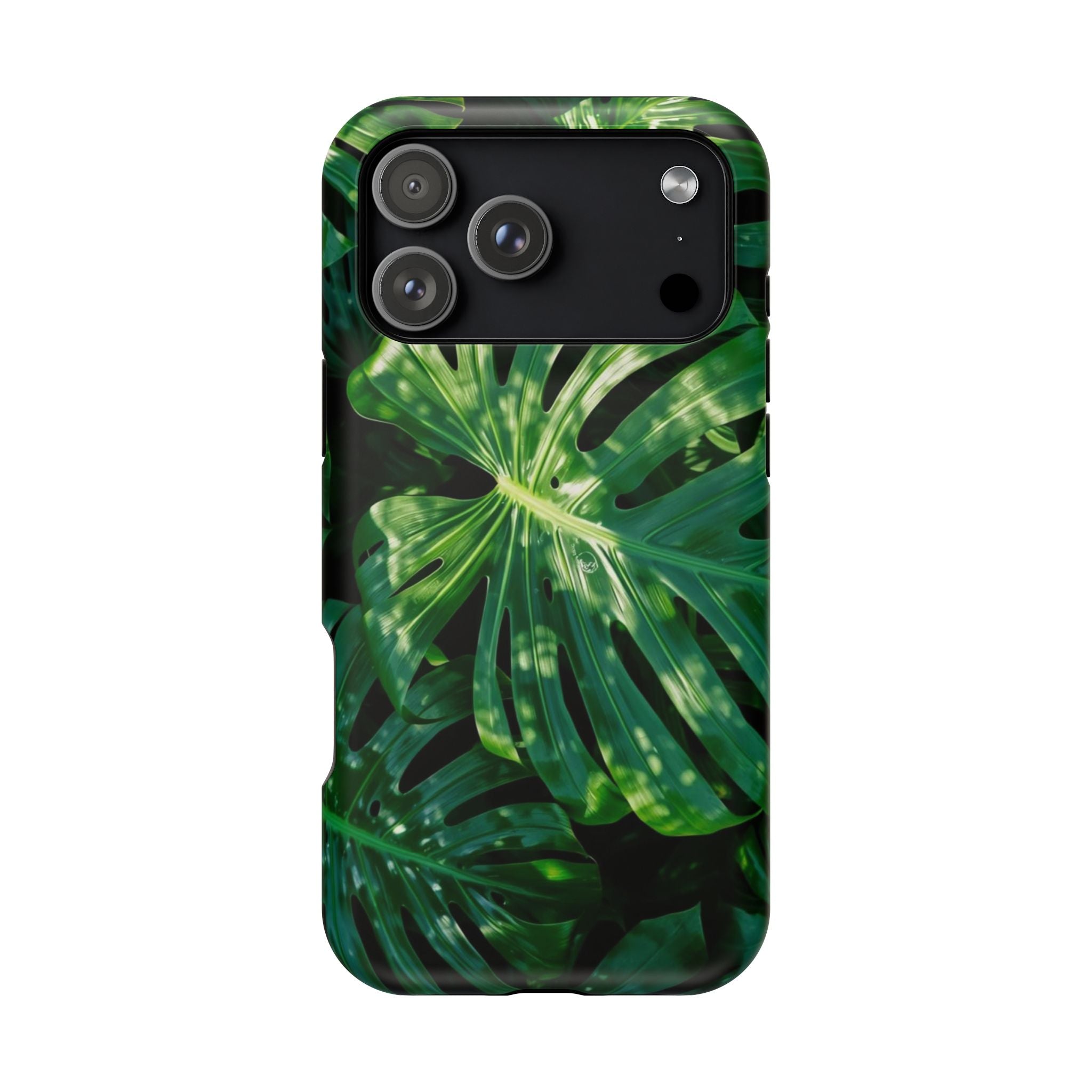 Samsung and iPhone Monstera Leaf Pattern Phone Case Impact-Resistant