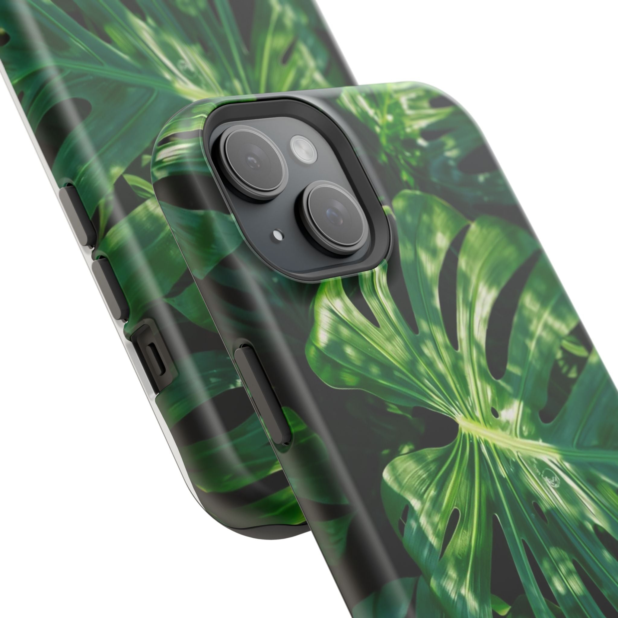 Samsung and iPhone Monstera Leaf Pattern Phone Case | Impact-Resistant Case
