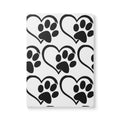 Paw Print Heart Pattern Softcover Journal