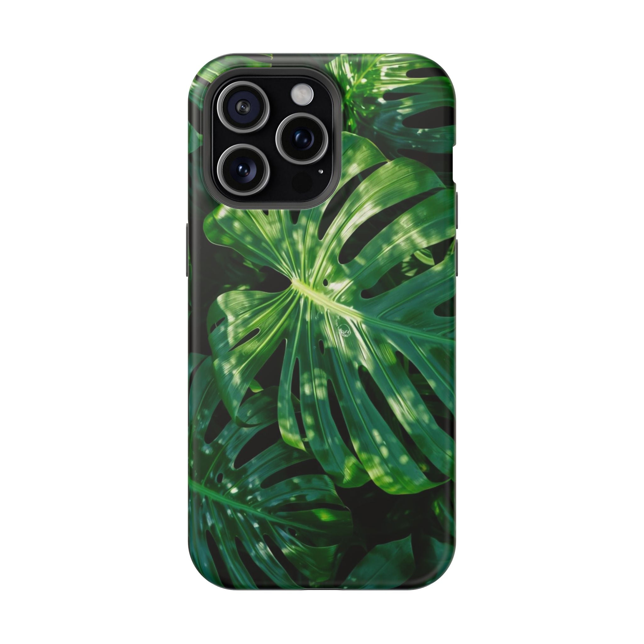 Samsung and iPhone Monstera Leaf Pattern Phone Case | Impact-Resistant Case