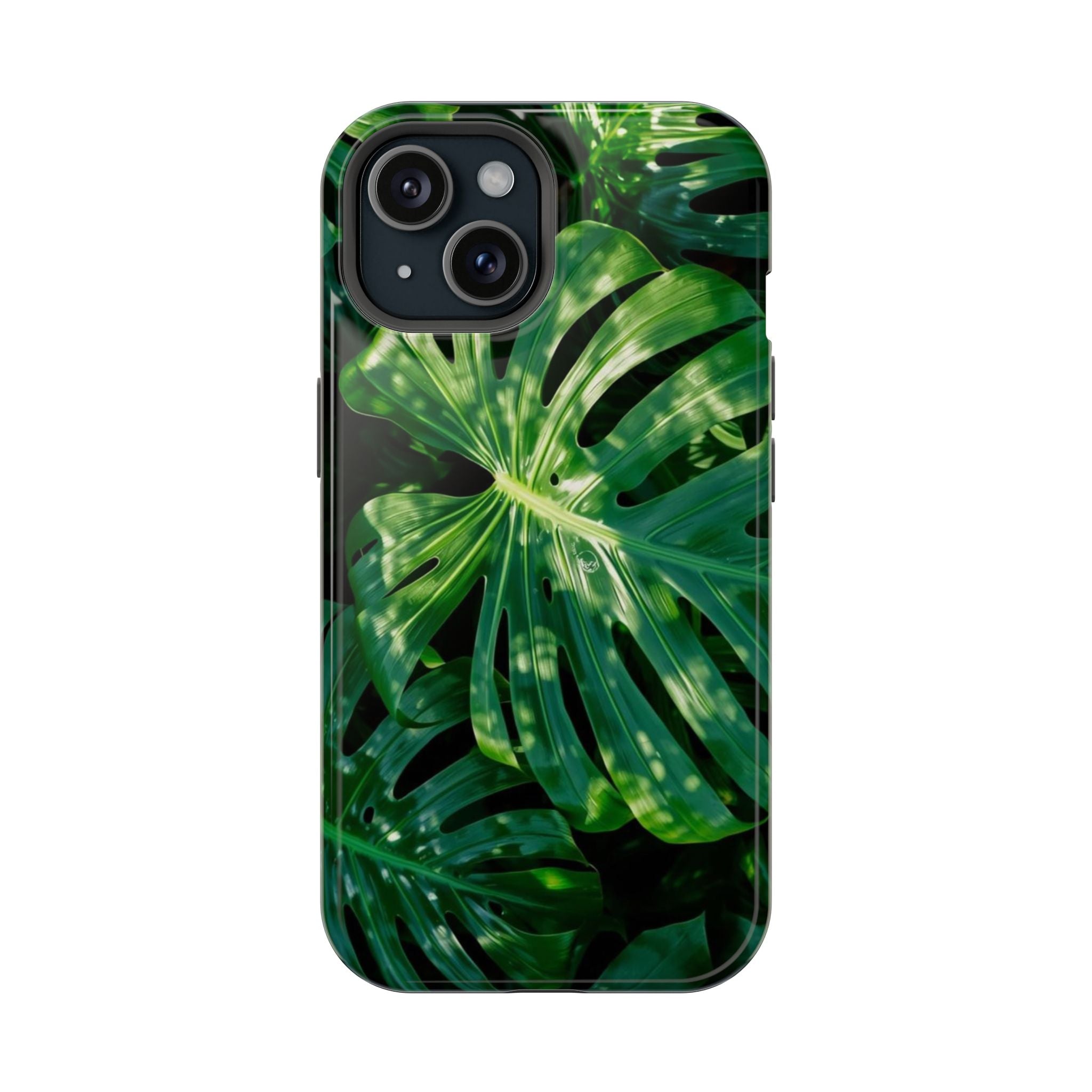 Samsung and iPhone Monstera Leaf Pattern Phone Case Impact-Resistant