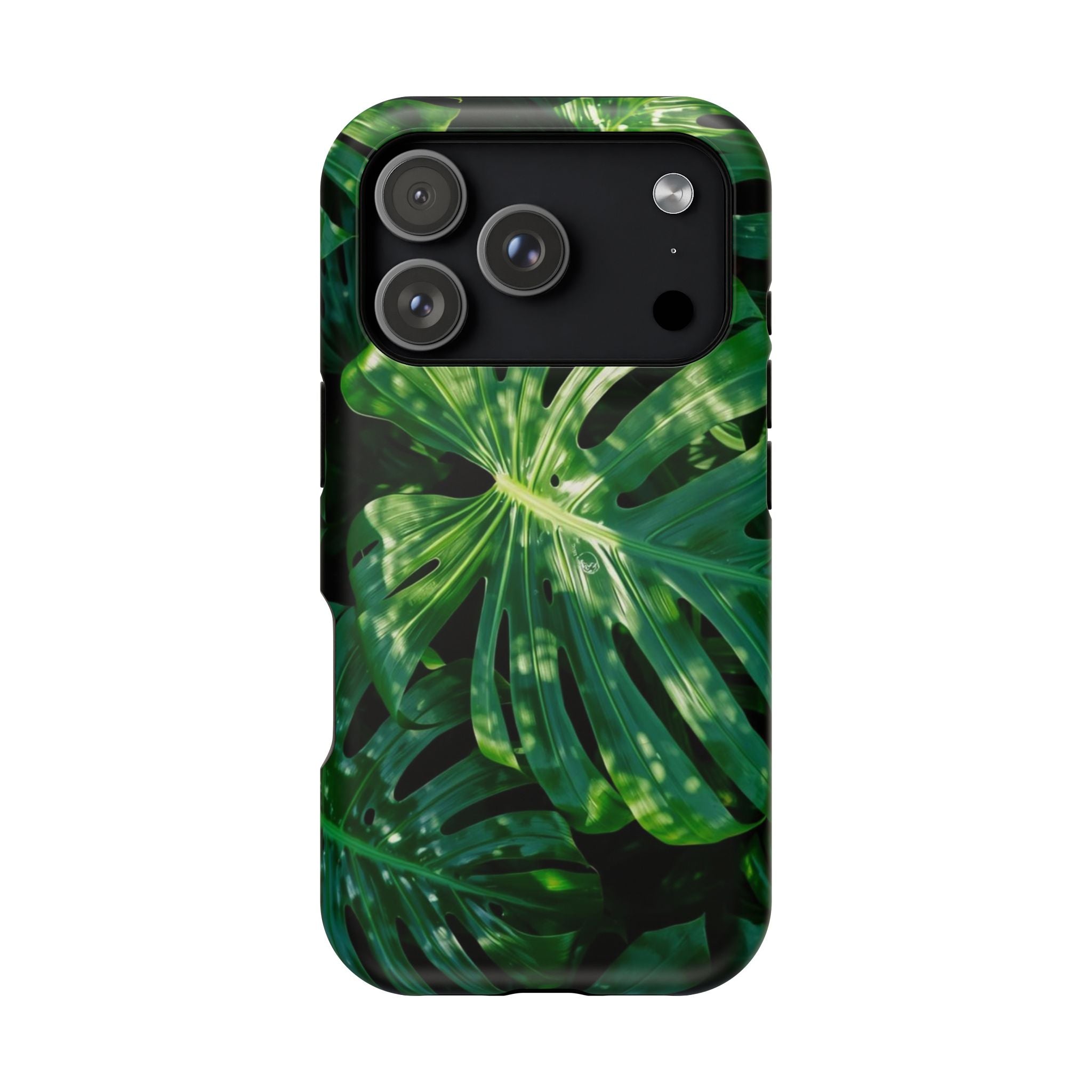 Samsung and iPhone Monstera Leaf Pattern Phone Case Impact-Resistant