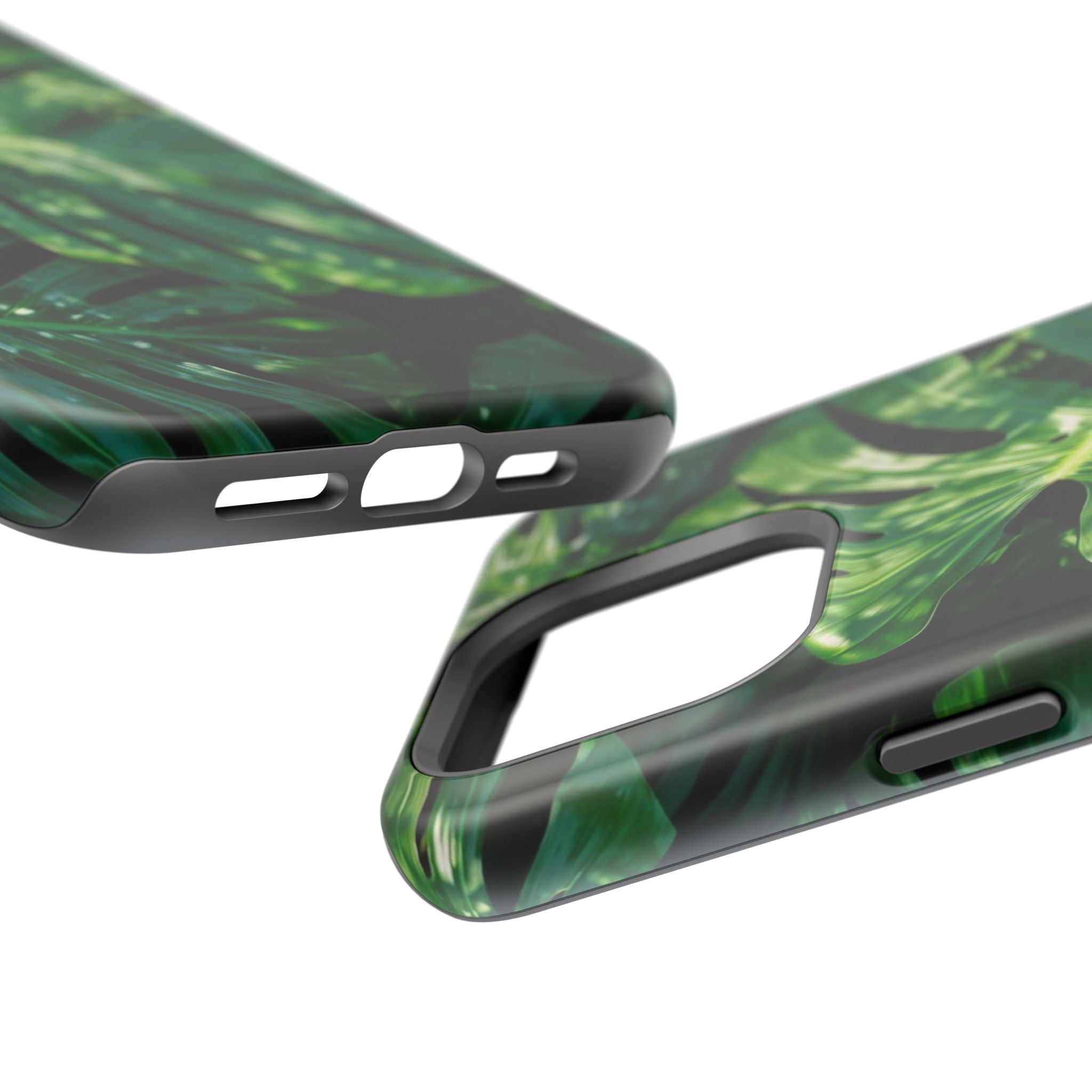 Samsung and iPhone Monstera Leaf Pattern Phone Case Impact-Resistant