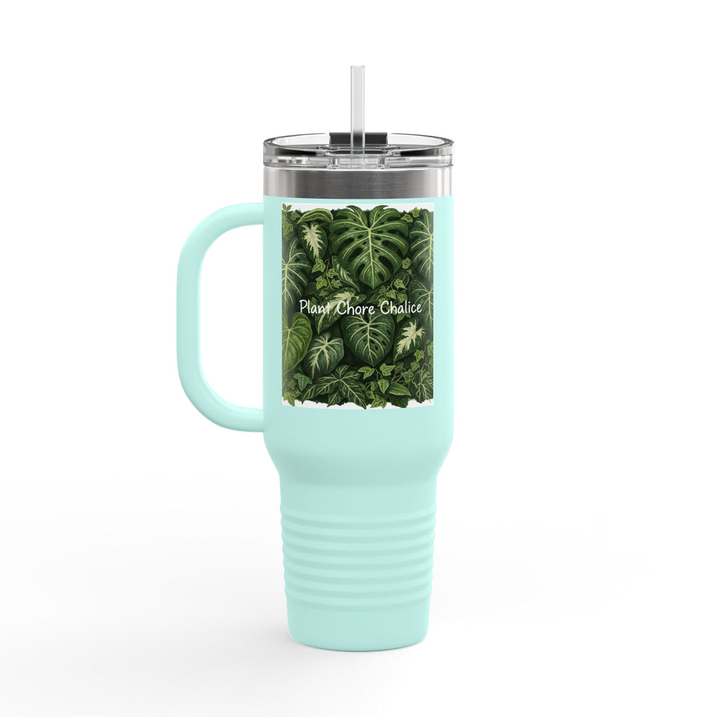 40oz Insulated Travel Mug - "Plant Chore" Design
