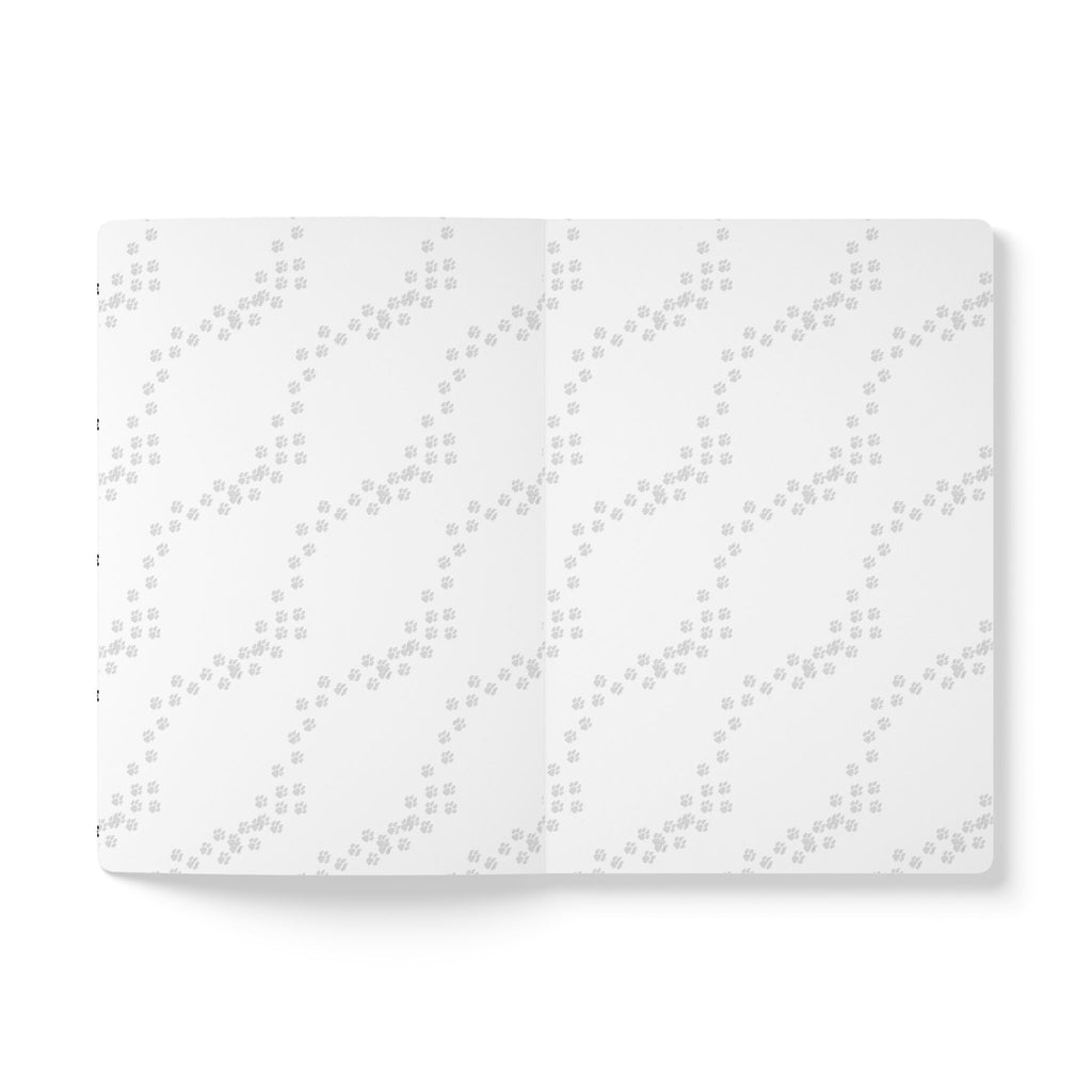 Paw Print Heart Pattern Softcover Journal