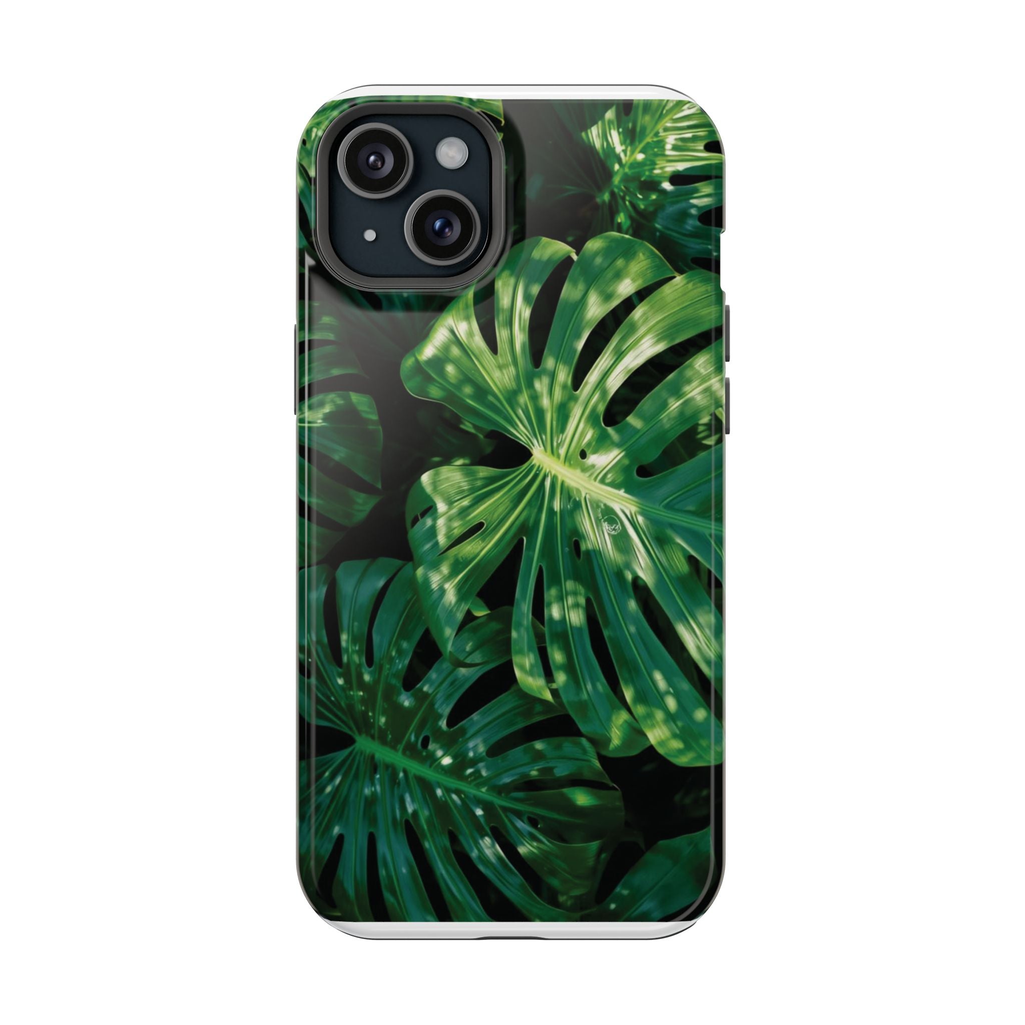 Magnetic iPhone Monstera Leaf Phone Case Impact-Resistant