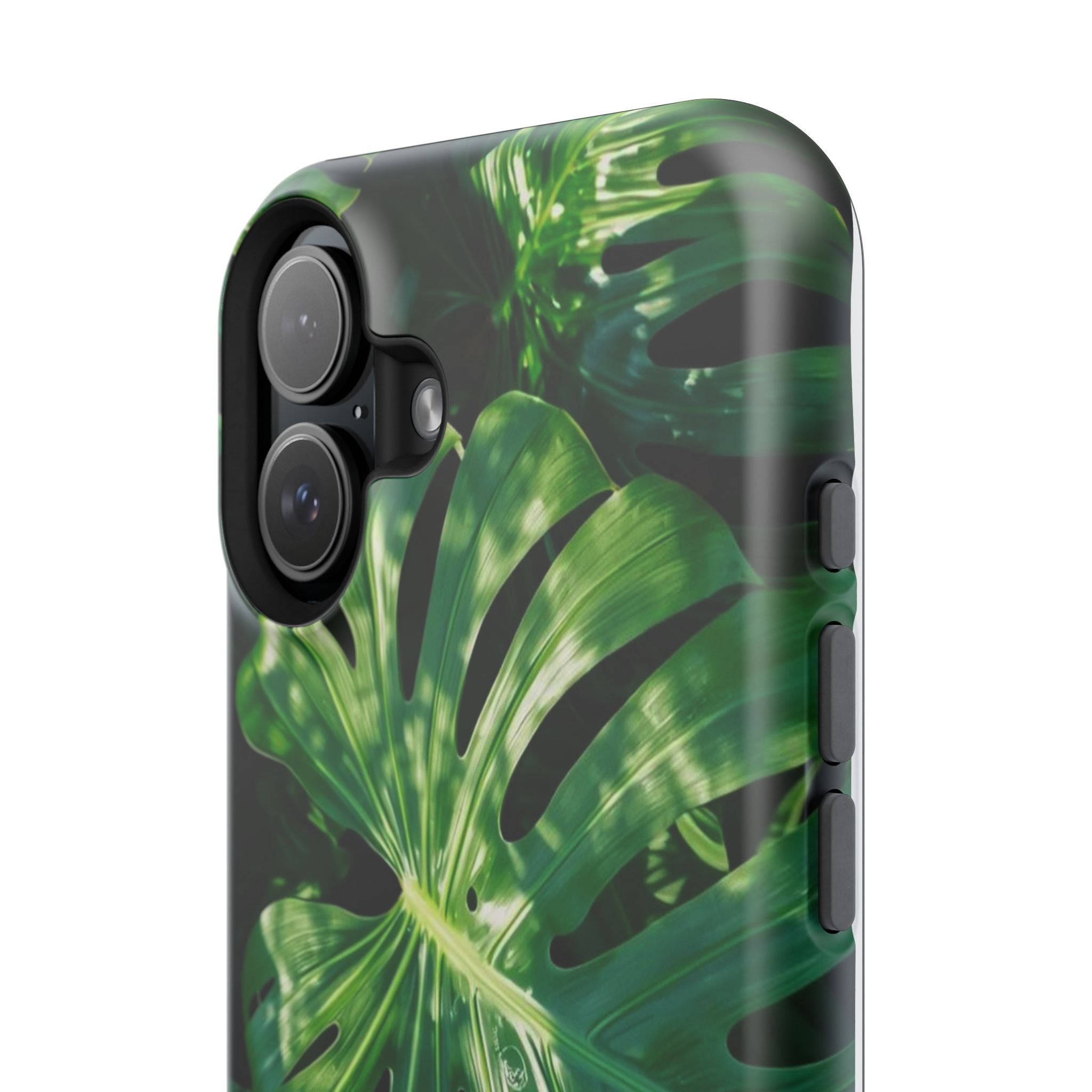 Samsung and iPhone Monstera Leaf Pattern Phone Case Impact-Resistant