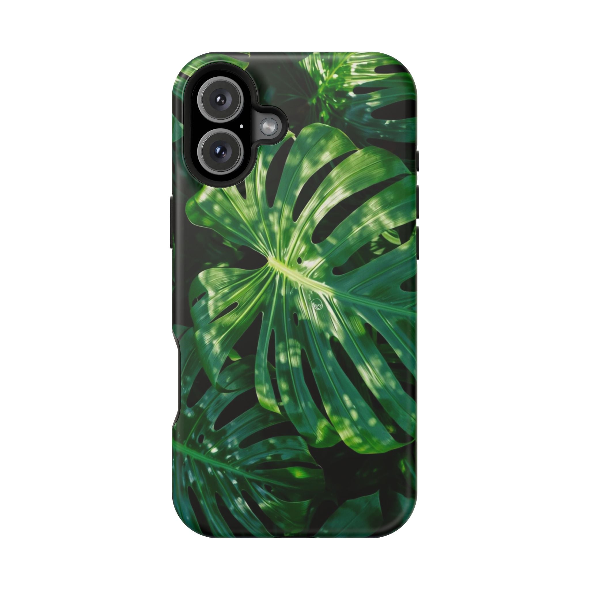Samsung and iPhone Monstera Leaf Pattern Phone Case Impact-Resistant
