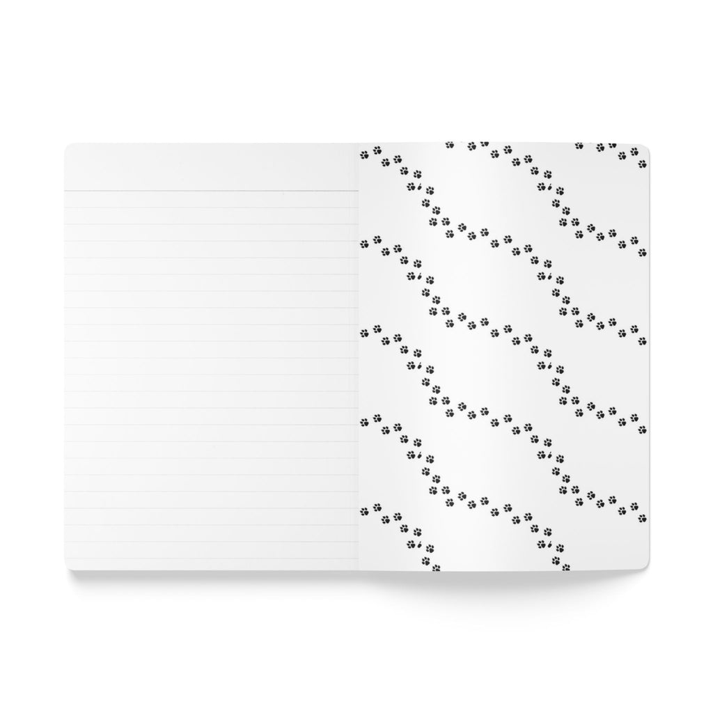 Paw Print Heart Pattern Softcover Journal