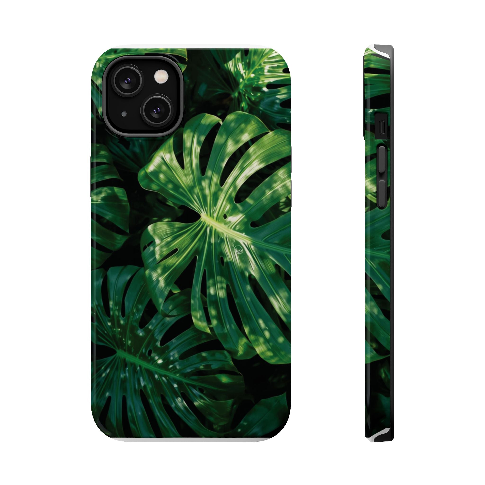 Magnetic iPhone Monstera Leaf Phone Case Impact-Resistant