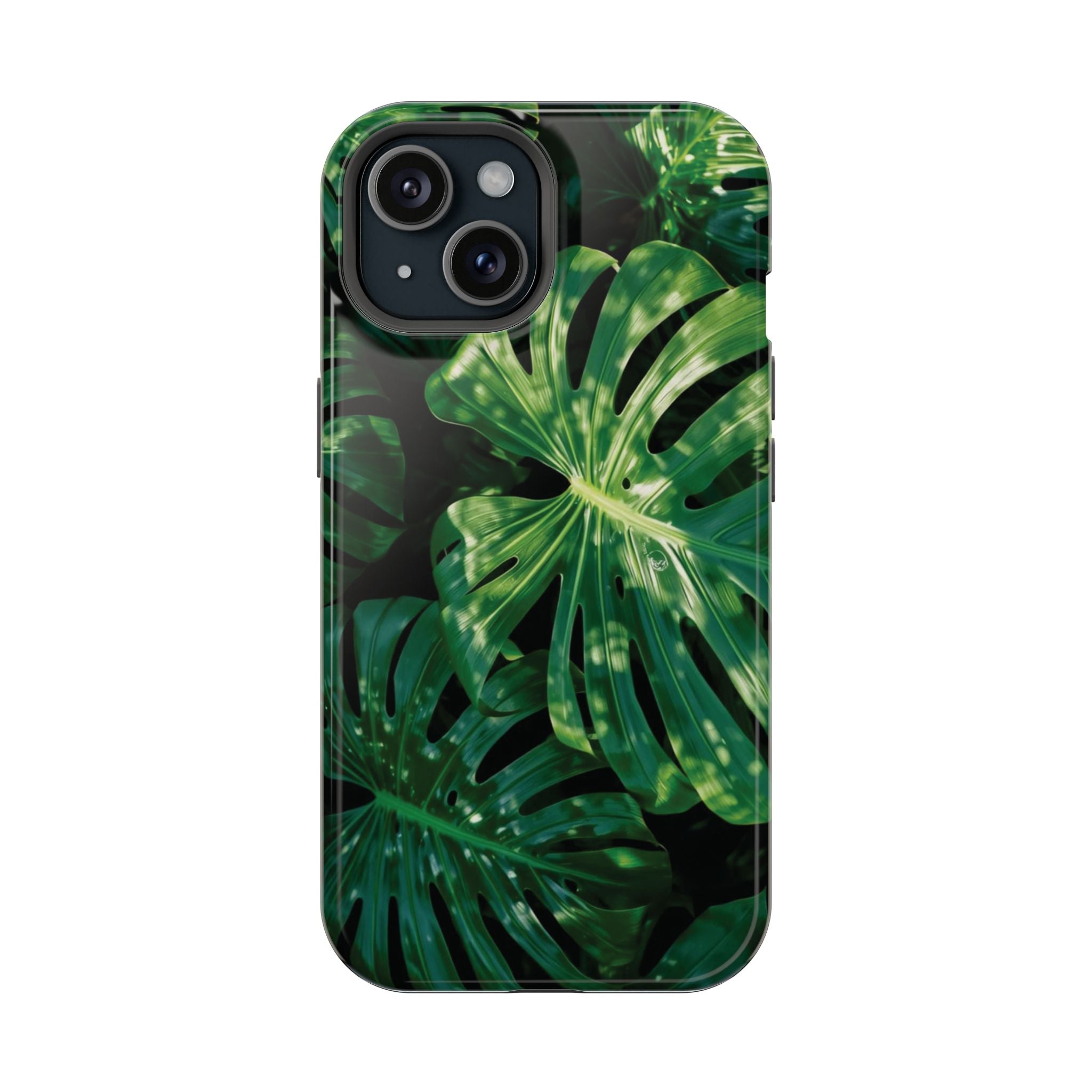 Magnetic iPhone Monstera Leaf Phone Case | Tropical Botanical Magnetic Impact-Resistant Case