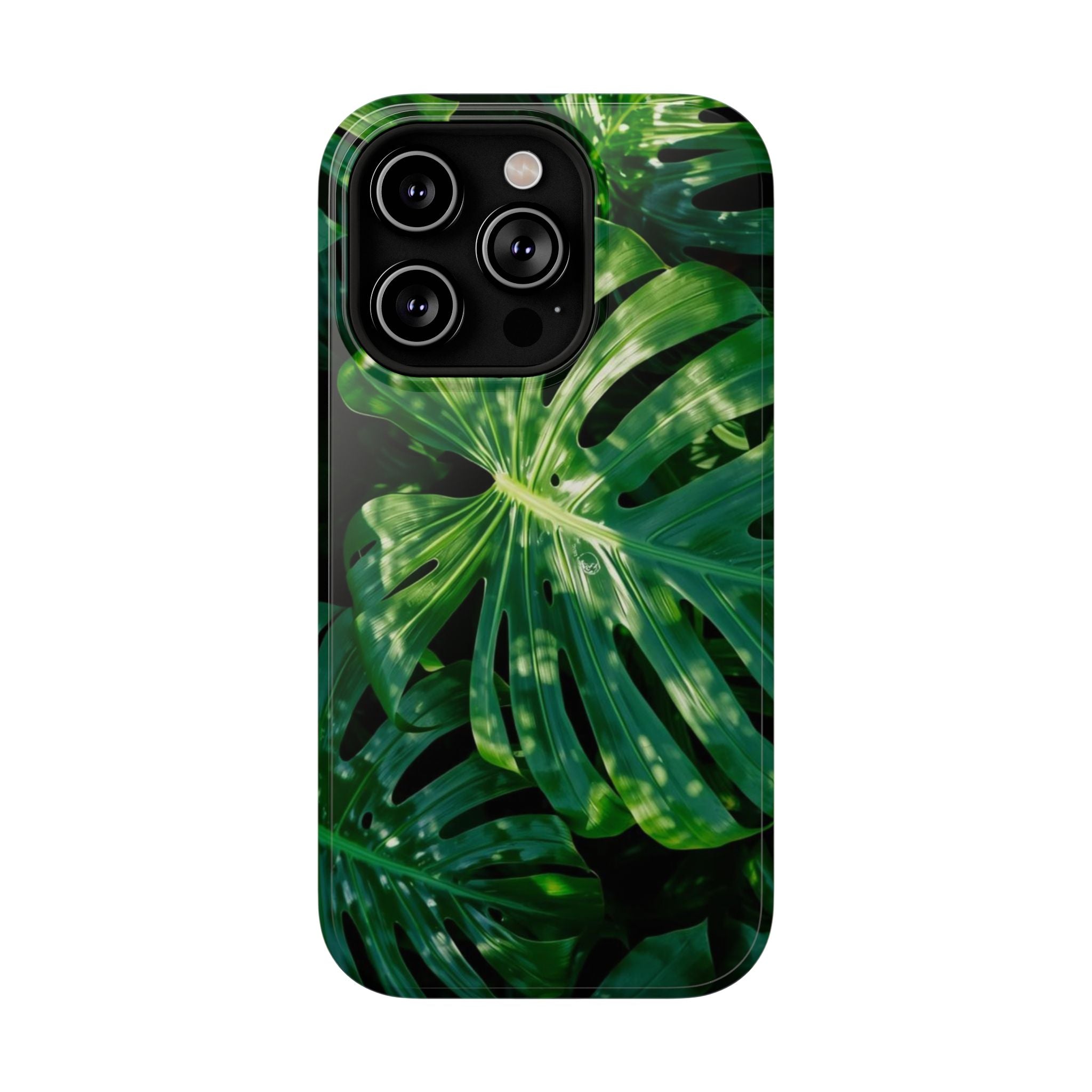 Samsung and iPhone Monstera Leaf Pattern Phone Case | Impact-Resistant Case