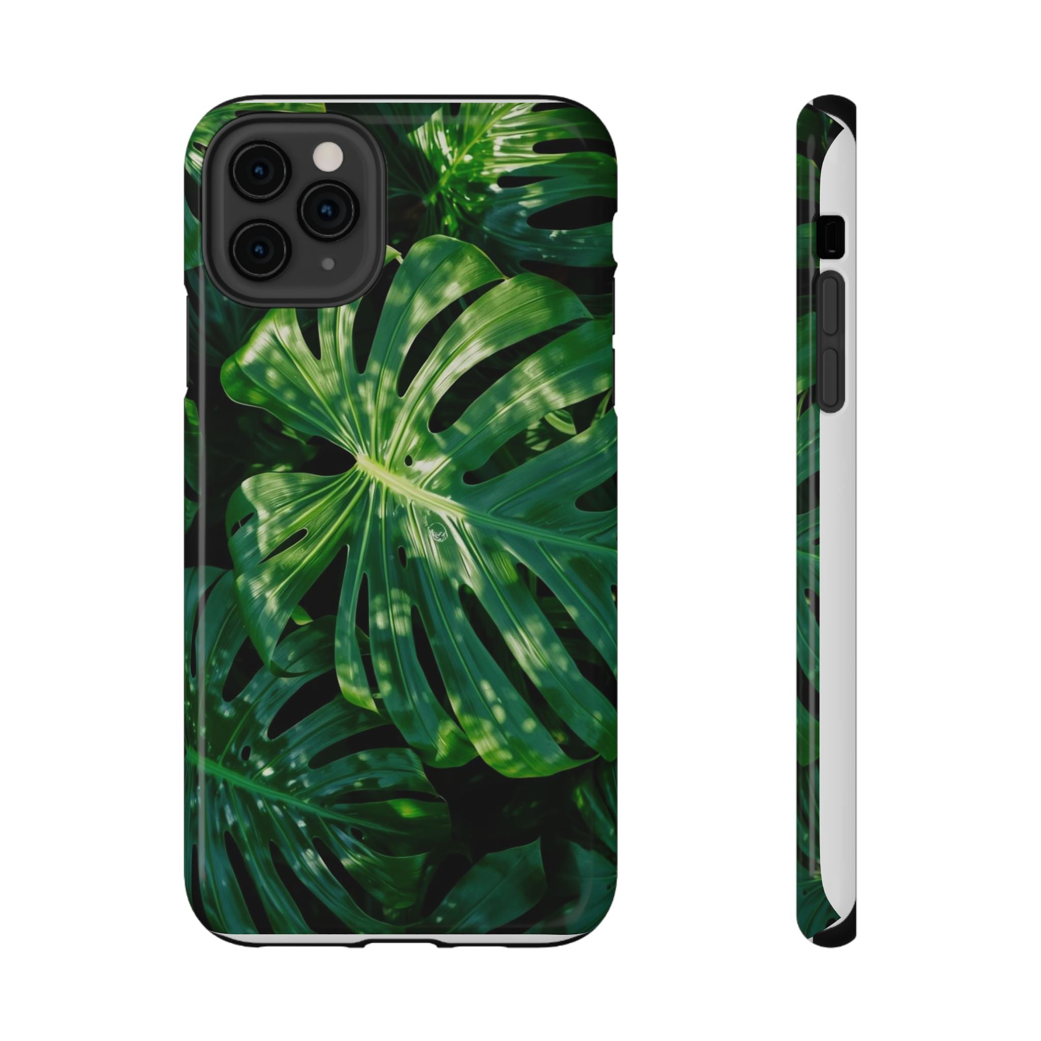 Samsung and iPhone Monstera Leaf Pattern Phone Case Impact-Resistant