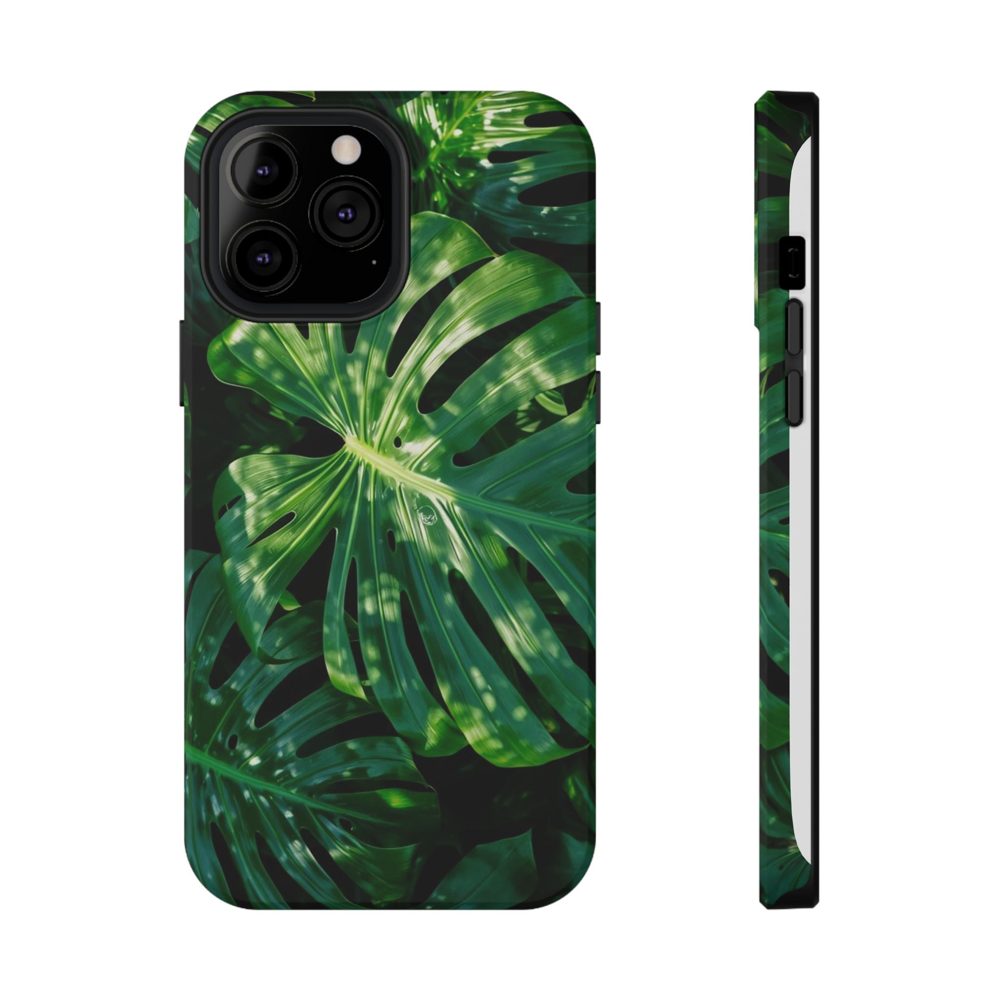 Samsung and iPhone Monstera Leaf Pattern Phone Case Impact-Resistant