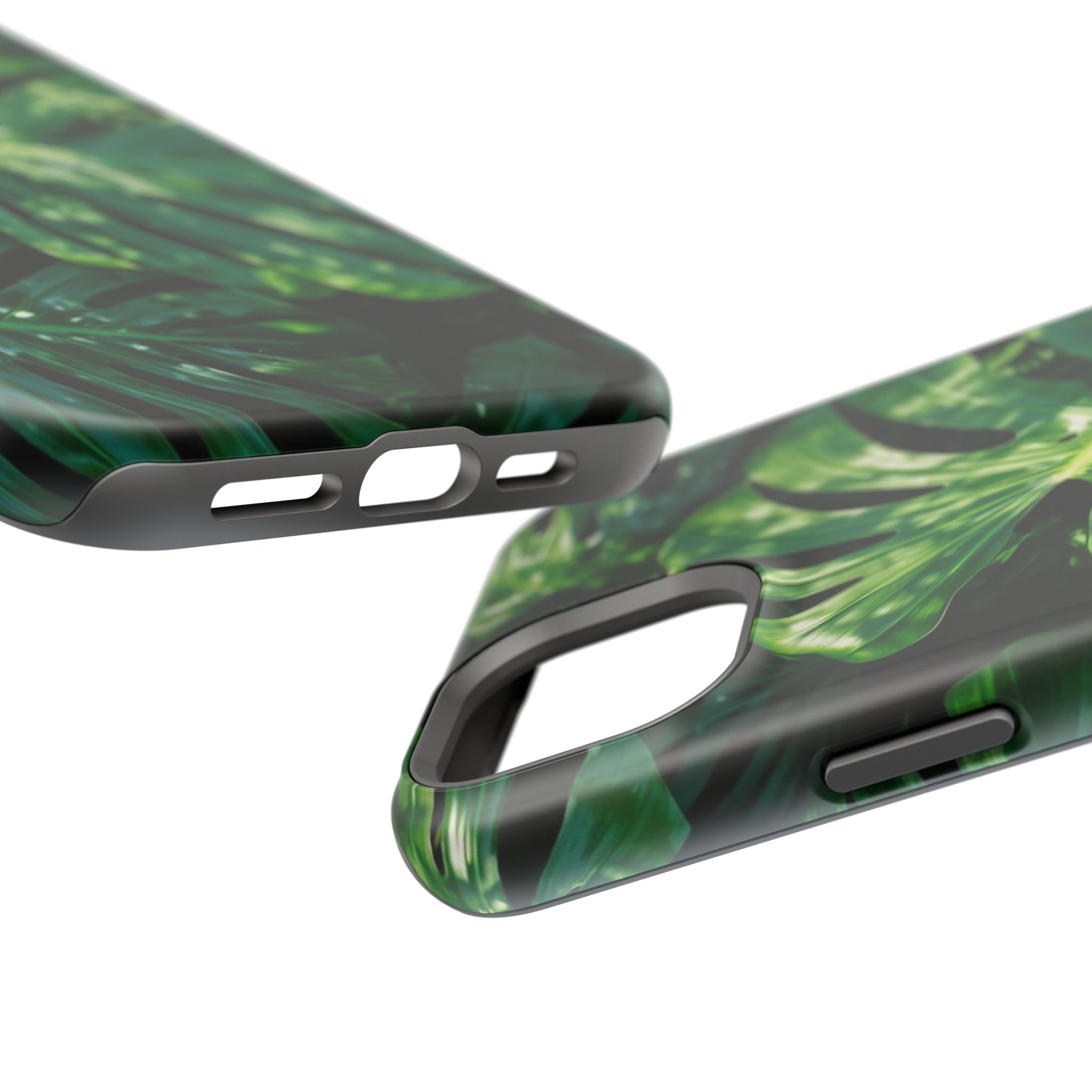 Samsung and iPhone Monstera Leaf Pattern Phone Case Impact-Resistant