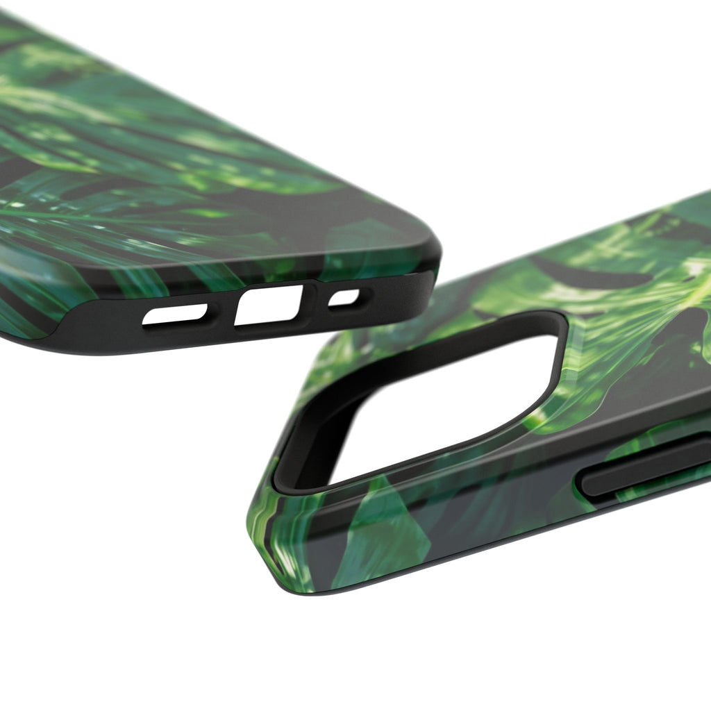 Samsung and iPhone Monstera Leaf Pattern Phone Case Impact-Resistant