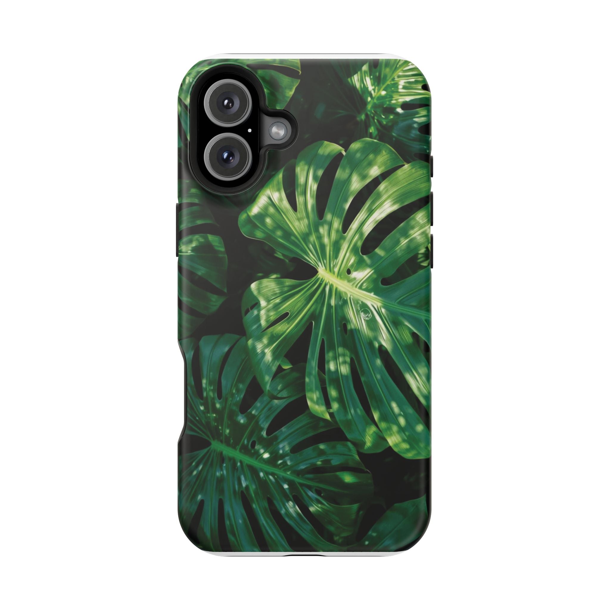 Magnetic iPhone Monstera Leaf Phone Case Impact-Resistant