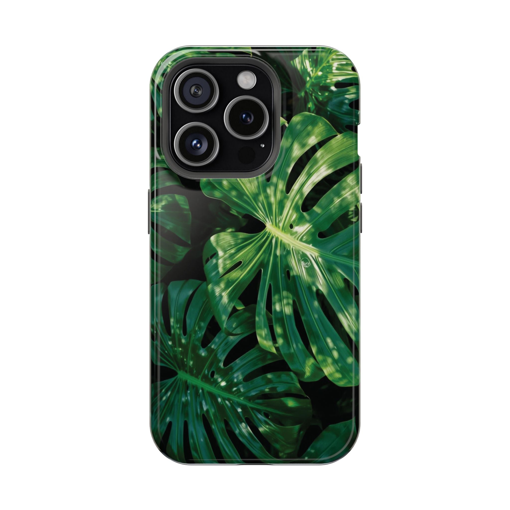 Magnetic iPhone Monstera Leaf Phone Case Impact-Resistant