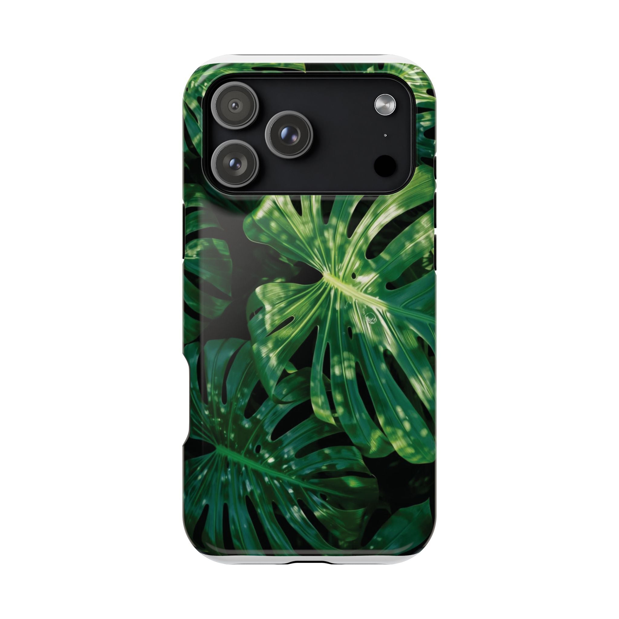 Magnetic iPhone Monstera Leaf Phone Case | Tropical Botanical Magnetic Impact-Resistant Case