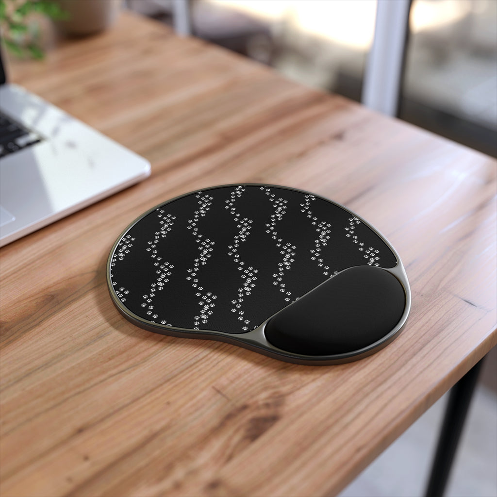 Paw Tracks Mouse Pad with Wrist Rest