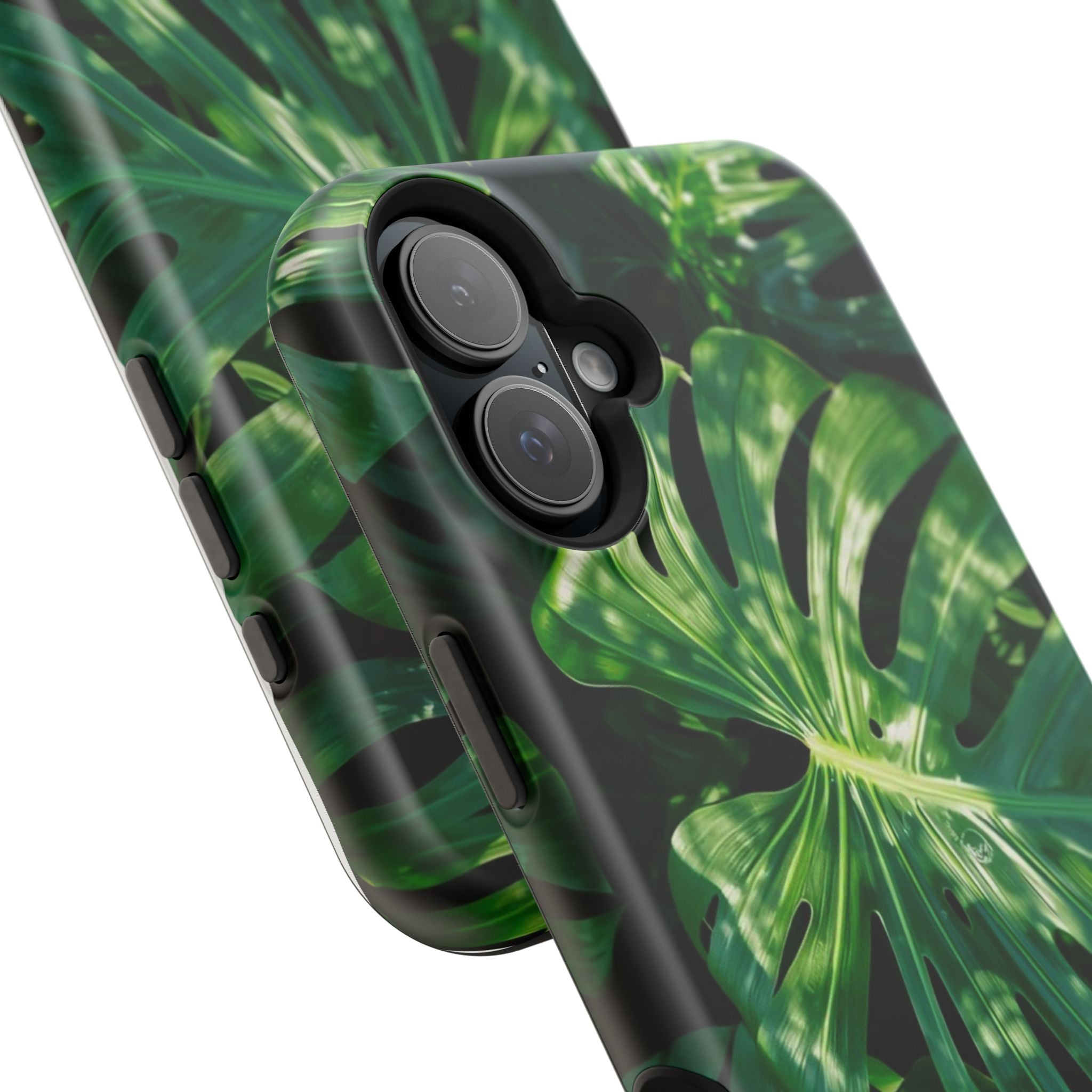 Samsung and iPhone Monstera Leaf Pattern Phone Case | Impact-Resistant Case