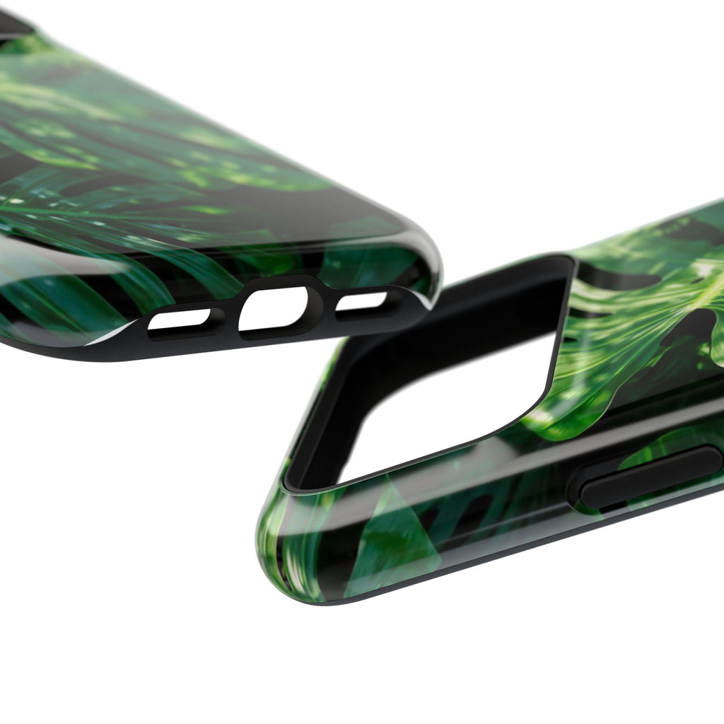 Samsung and iPhone Monstera Leaf Pattern Phone Case Impact-Resistant